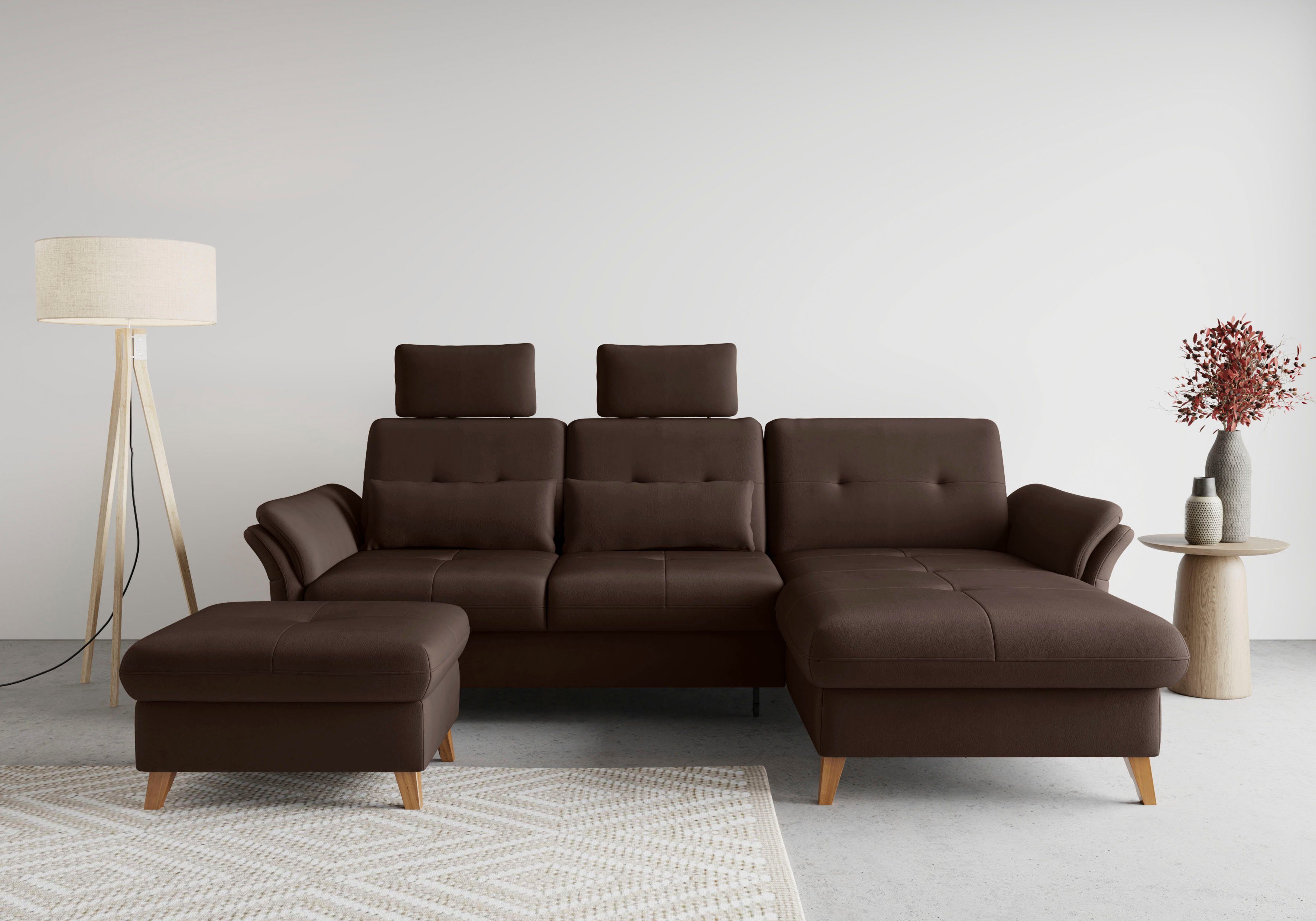 sit&more Hoekbank Göteborg Zitdiepteverstelling en binnenvering, naar keuze met slaapfunctie