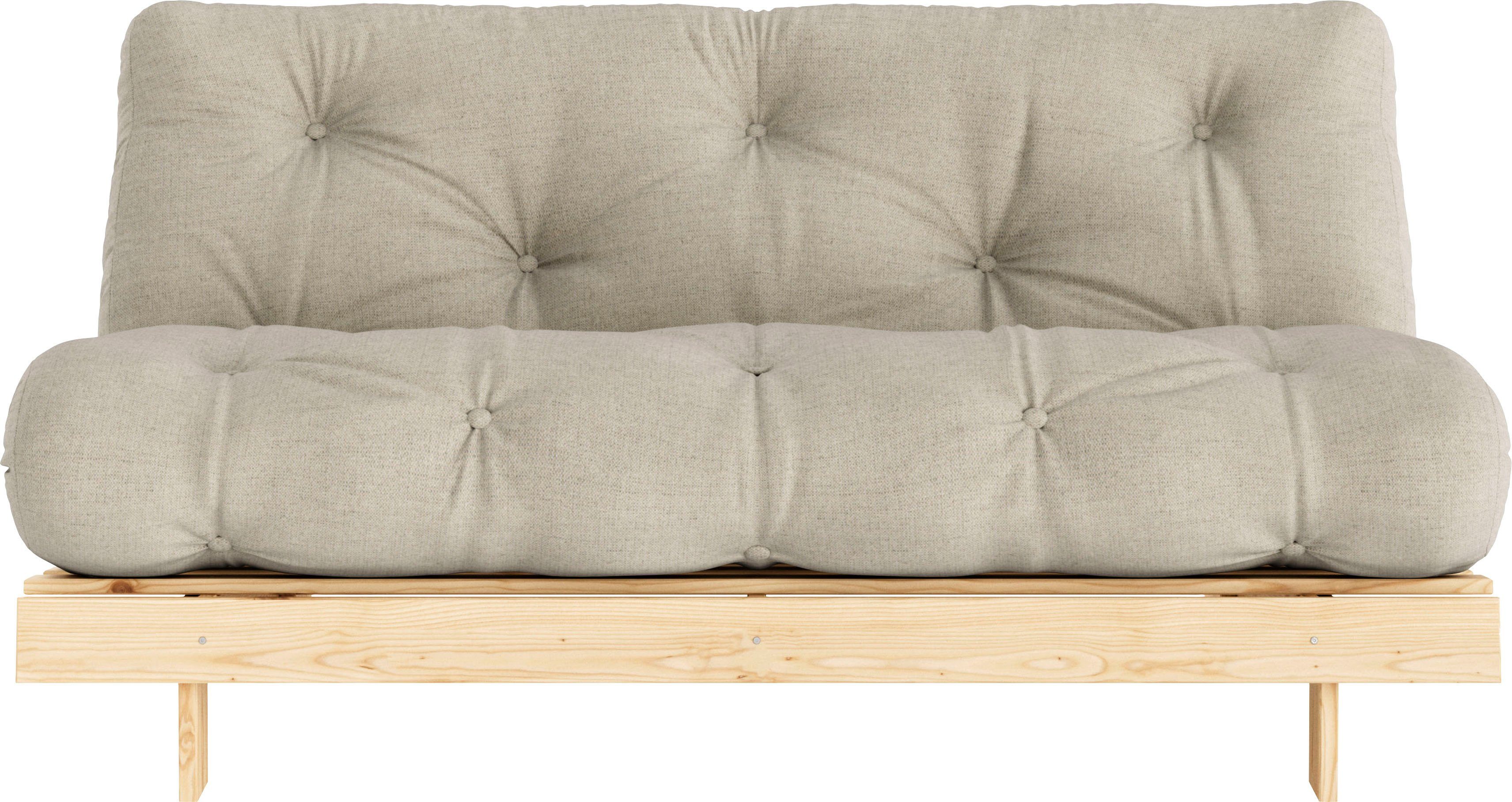 Karup Slaapbank Roots slaapbank, logeerbed, bank incl. futonmatras bedden beige