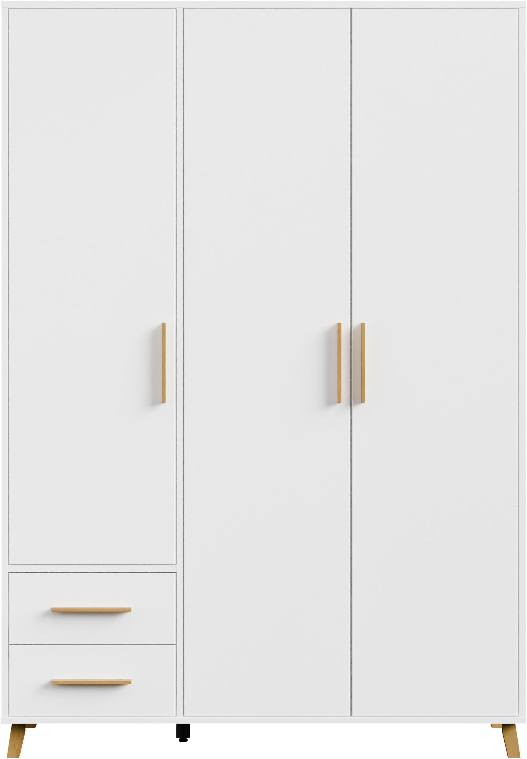 rauch Draaideurkast Kledingkast kast garderobe waskast SHINJO Grepen en voeten van massief hout met 2 lades MADE IN GERMANY