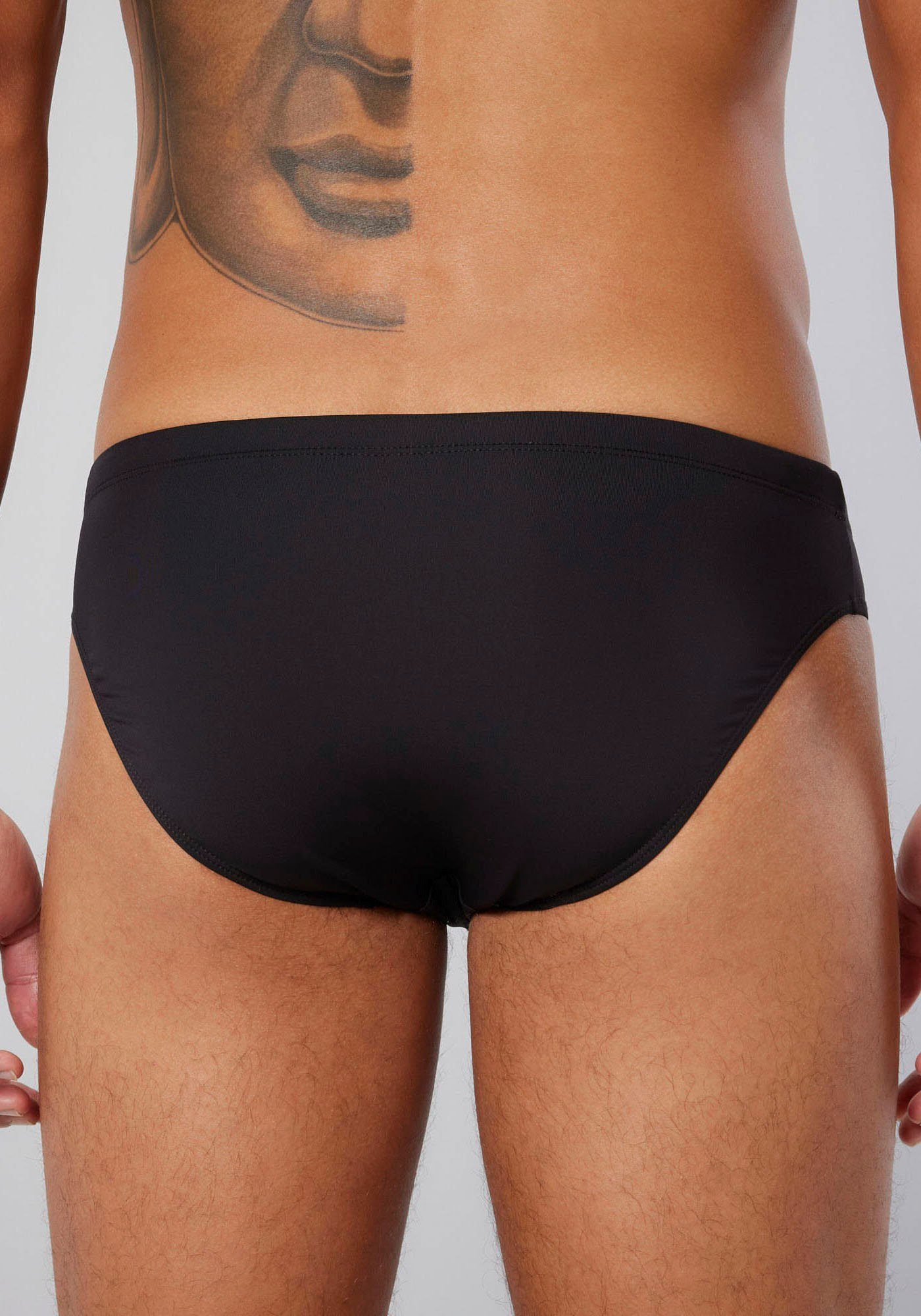 Bruno Banani Zwembroek Mini Wave Line 2.0 Swim met opzij gestempeld logo (1 stuk)