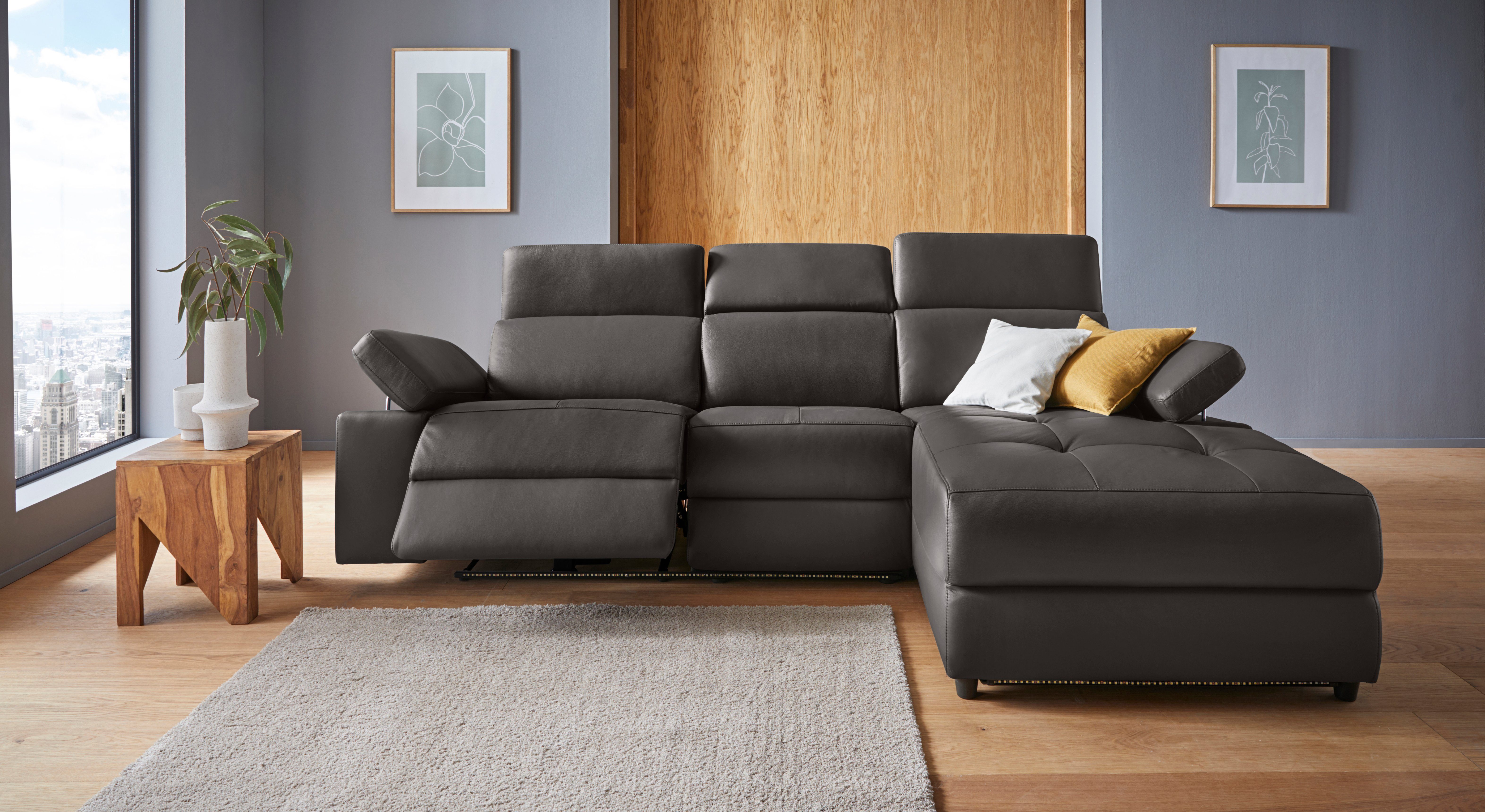 Places of Style Hoekbank Kilado, L-vorm, met relaxfunctie, verstelbare armleuning, verstelbare hoofdsteun