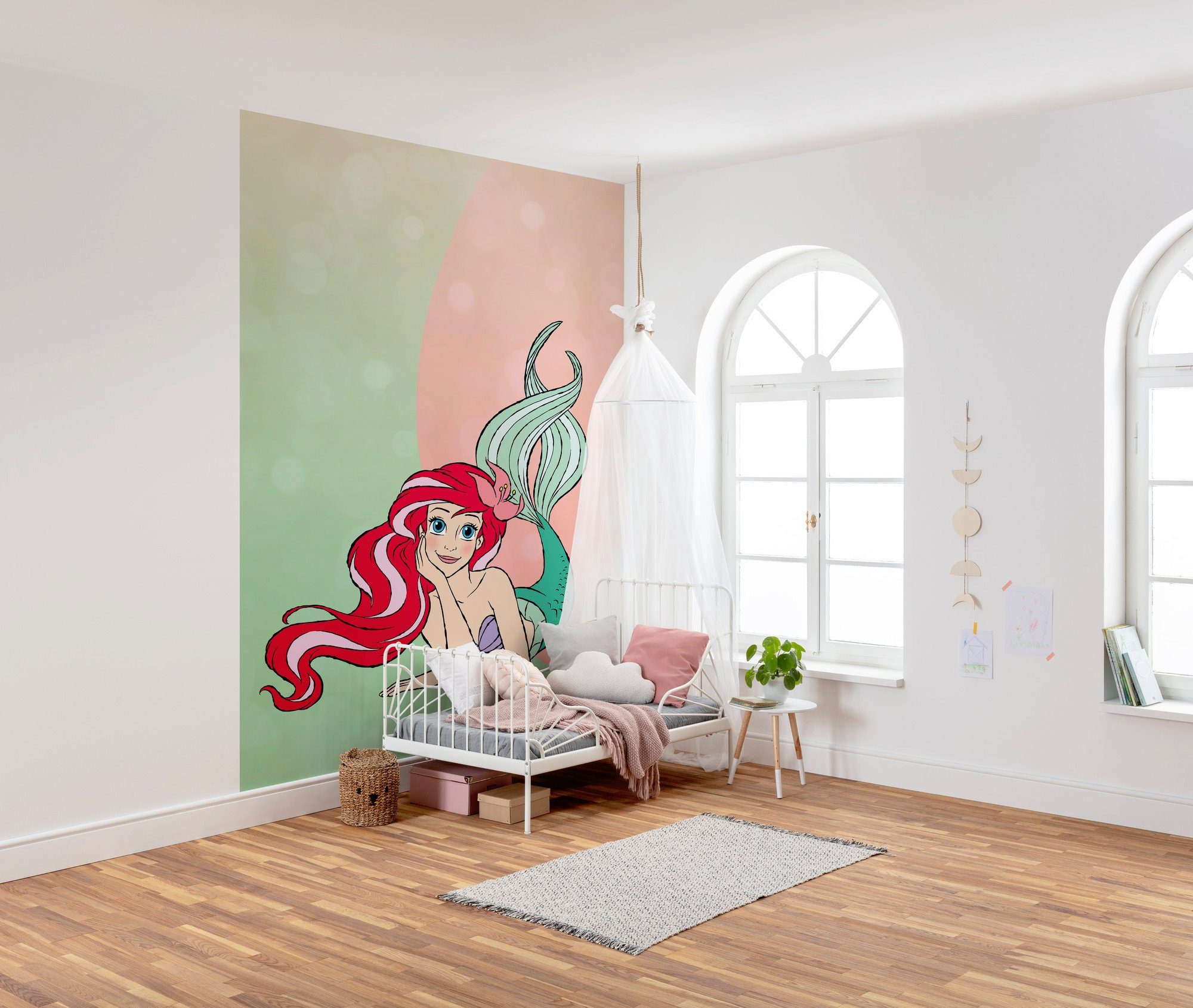 Komar Vliesbehang Digitale print vlies - Ariel Pastell - Afmeting 200 x 280 cm (set)