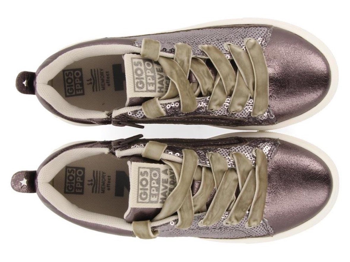 Gioseppo Sneakers CROGHAN Plateausneakers, veterschoen, lage schoen met glitter