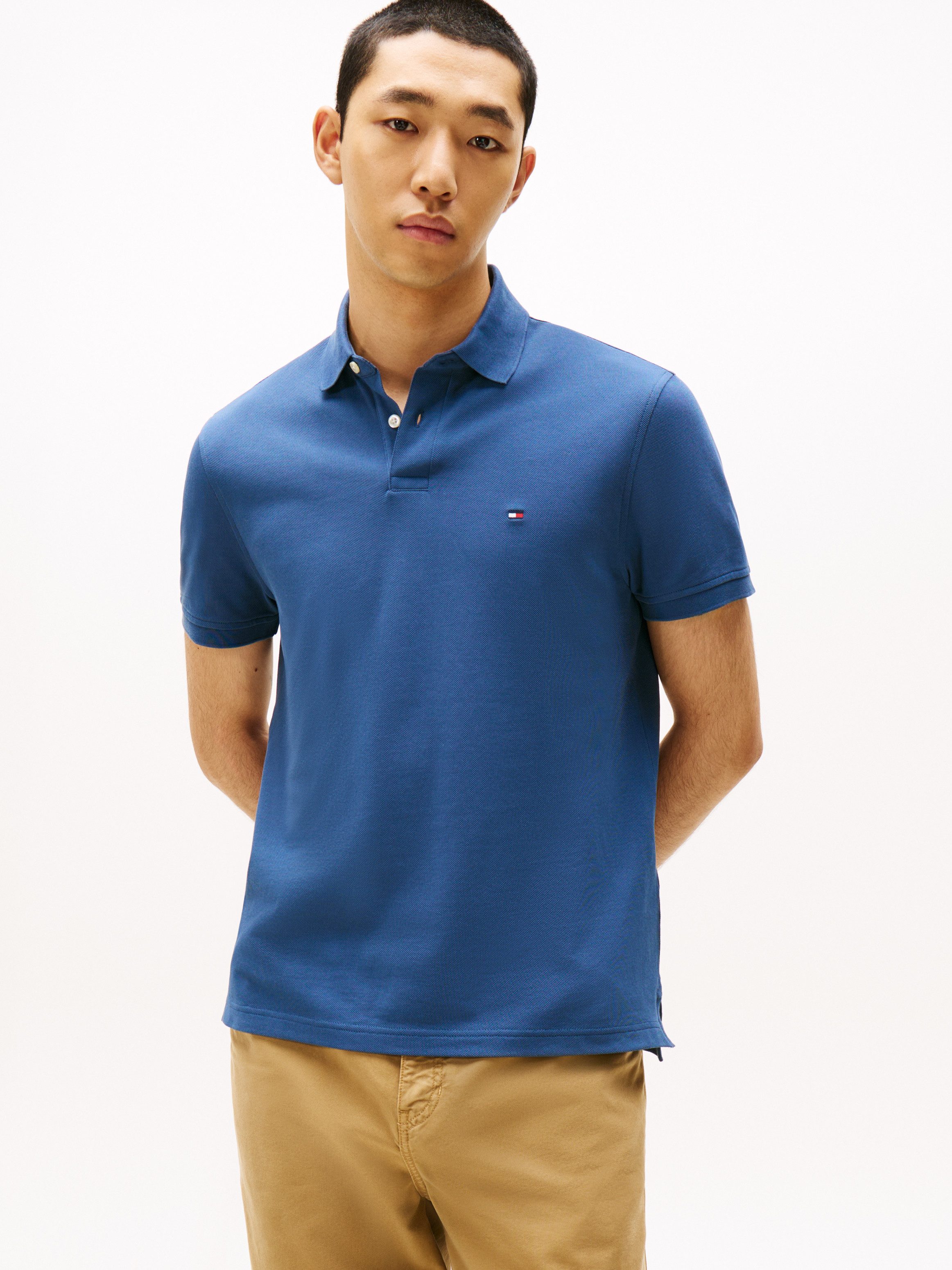 Tommy Hilfiger Poloshirt 1985 REGULAR POLO met contraststrepen en knoopsluiting
