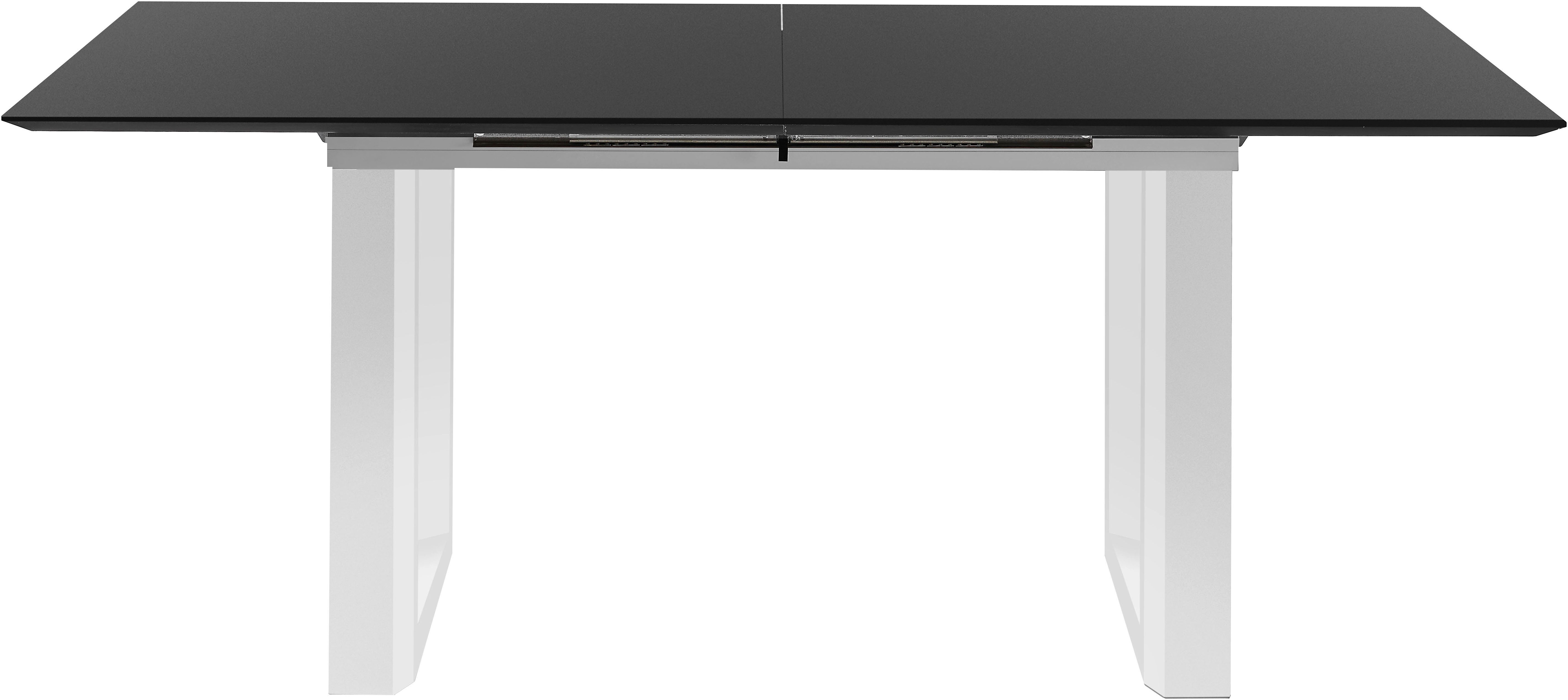 set one by Musterring Eettafel New Atlanta Rechthoekig blad met Zwitserse rand, uitschuifbaar, onderstel in U-vorm eettafels maat 170 cm x 76 cm x 90