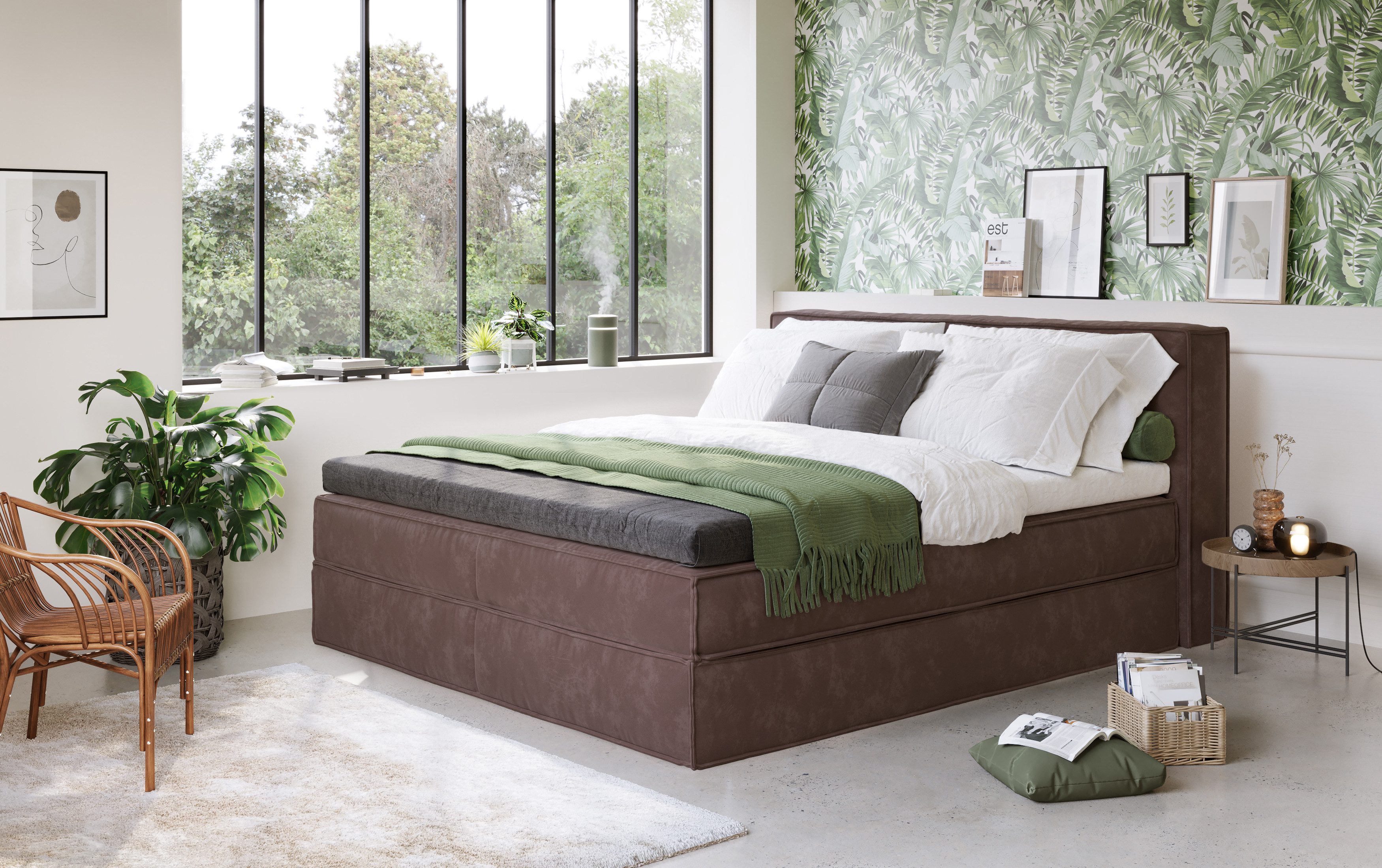 Home affaire Boxspring Milano Boxbed incl. topmatras, 2 matrassen, hardheden H2, H3 en H4 naar keuze