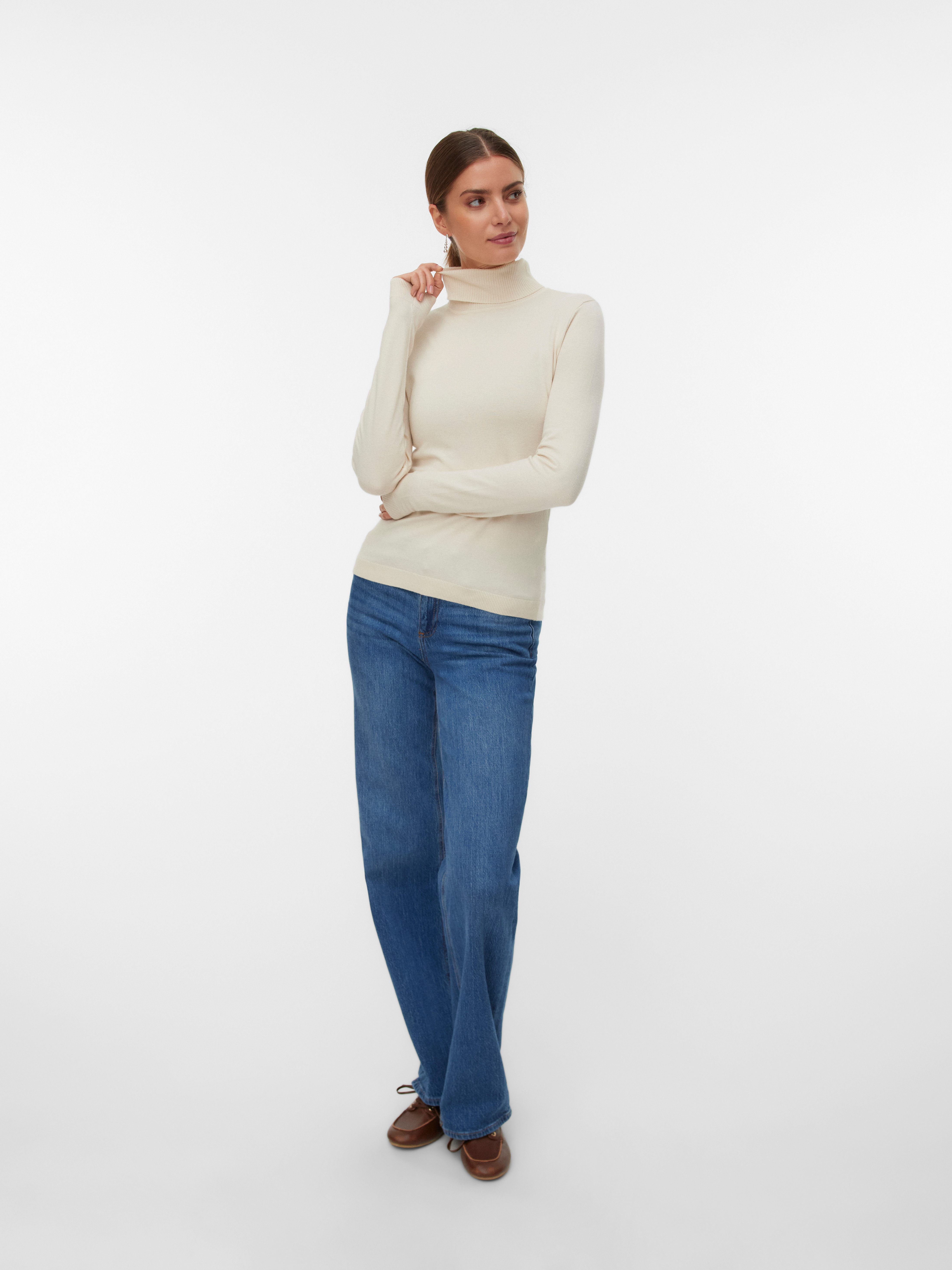 Vero Moda Coltrui VMHAPPINESS LS ROLLNK PULLOVE GA NOOS