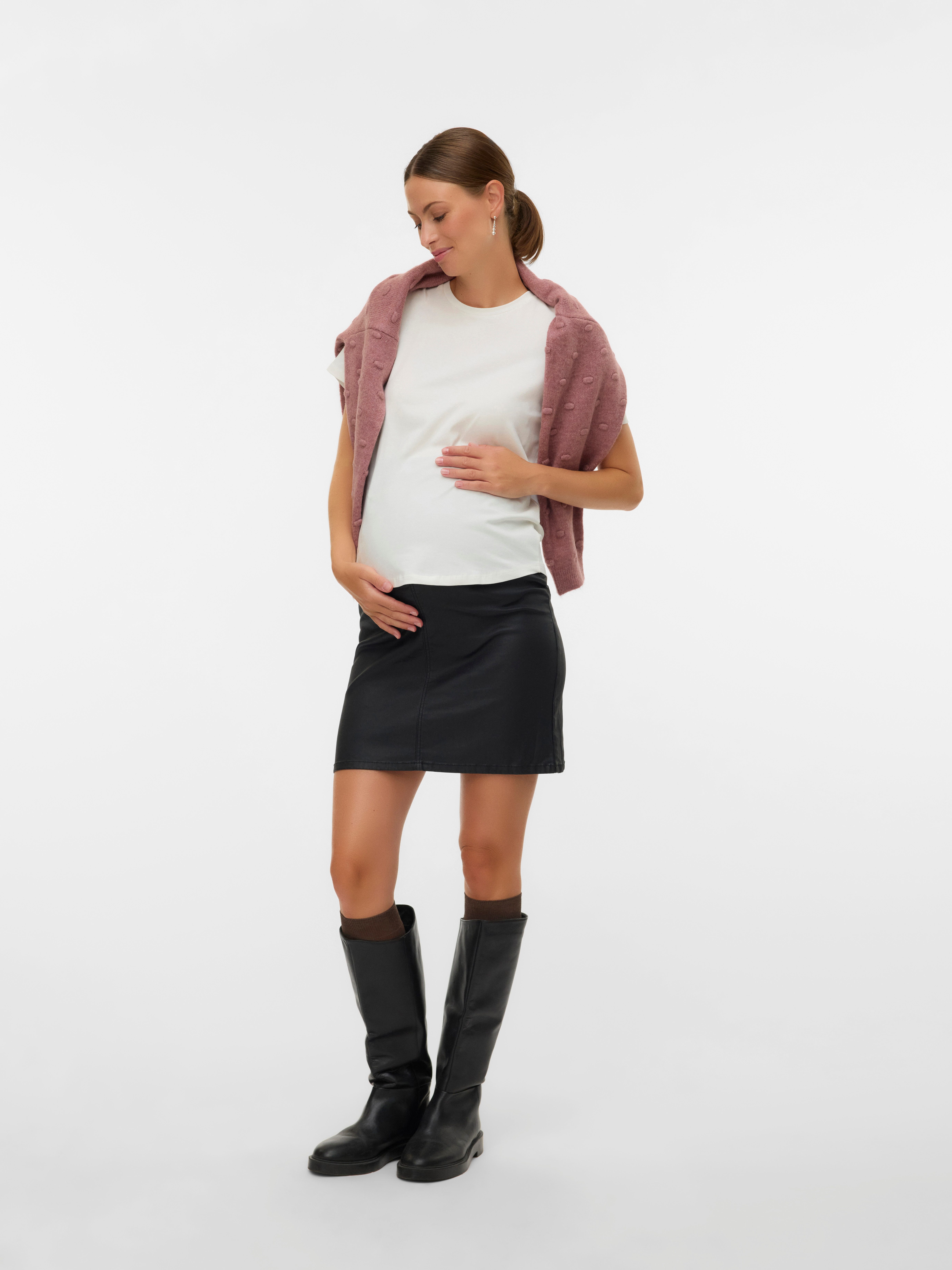 Mamalicious Zwangerschapsrok MLSANTOS ABK COATED SKIRT HW NOOS