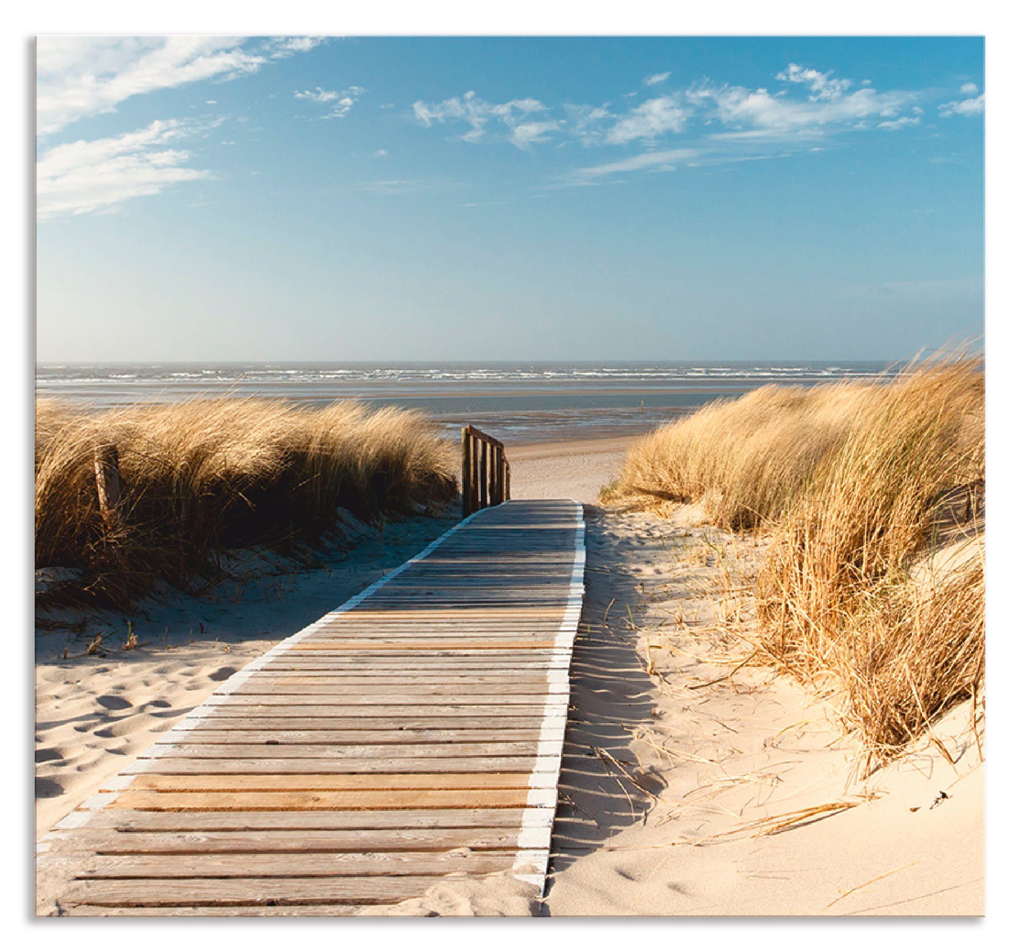 Artland Keukenwand Noordzeestrand op Langeoog - pier zelfklevend in vele maten - spatscherm keuken achter kookplaat en spoelbak als wandbescherming tegen vet, water en vuil - achte