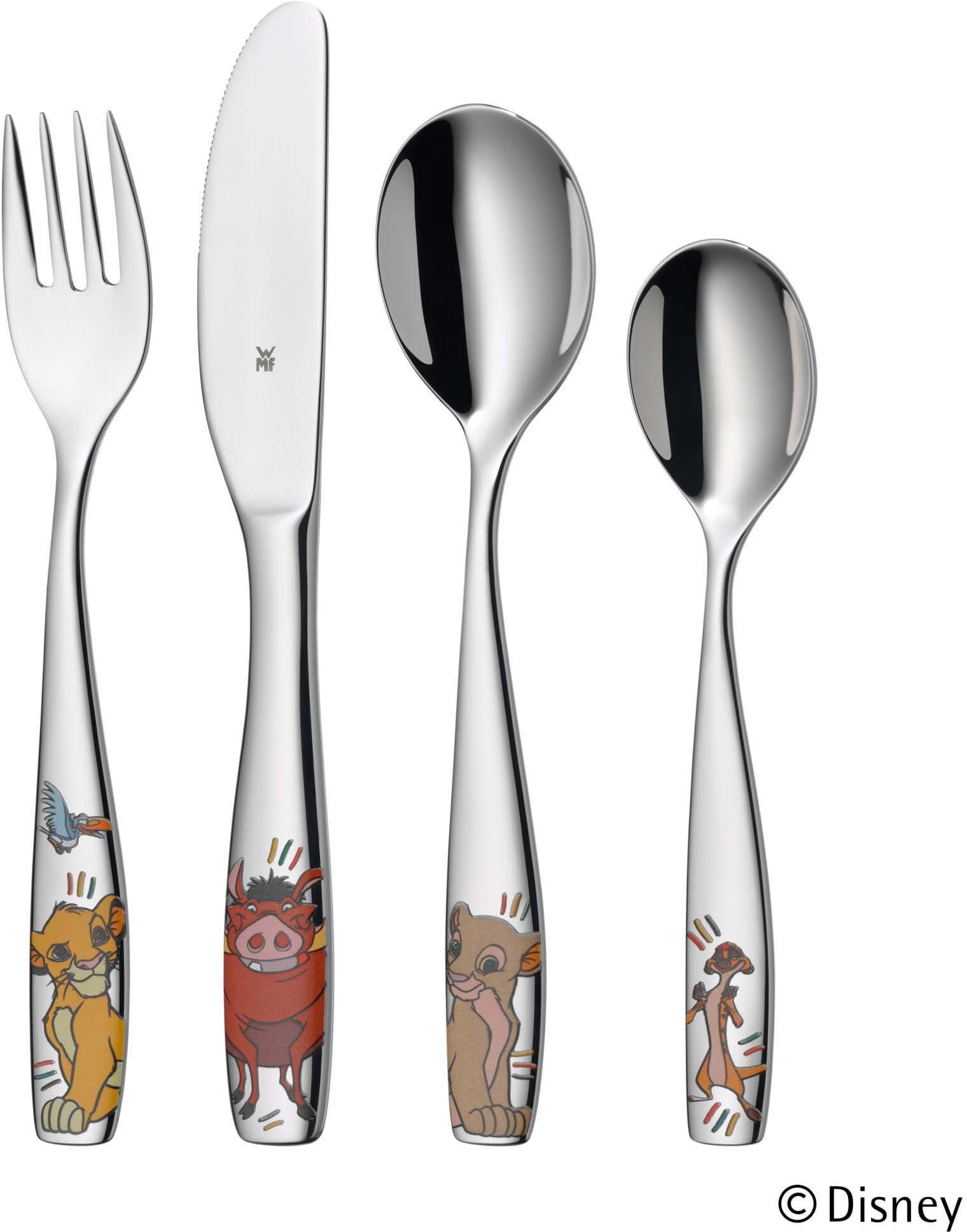 WMF Kinderbestek Lion King Kindermes met lichte golfsnede (set, 4-delig)