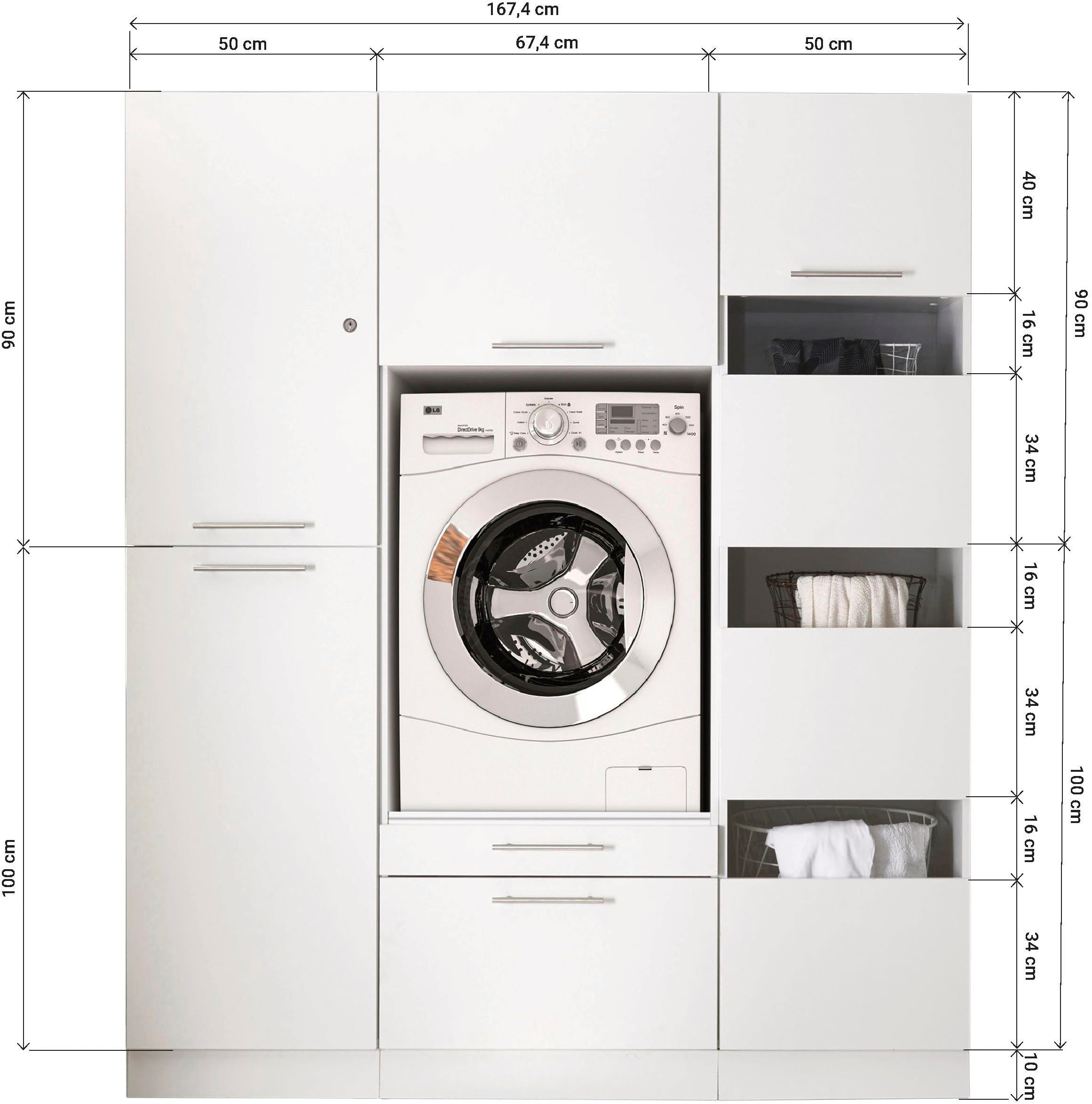 RESPEKTA Multifunctionele kastenset Clara-Set 11 (3 stuks)