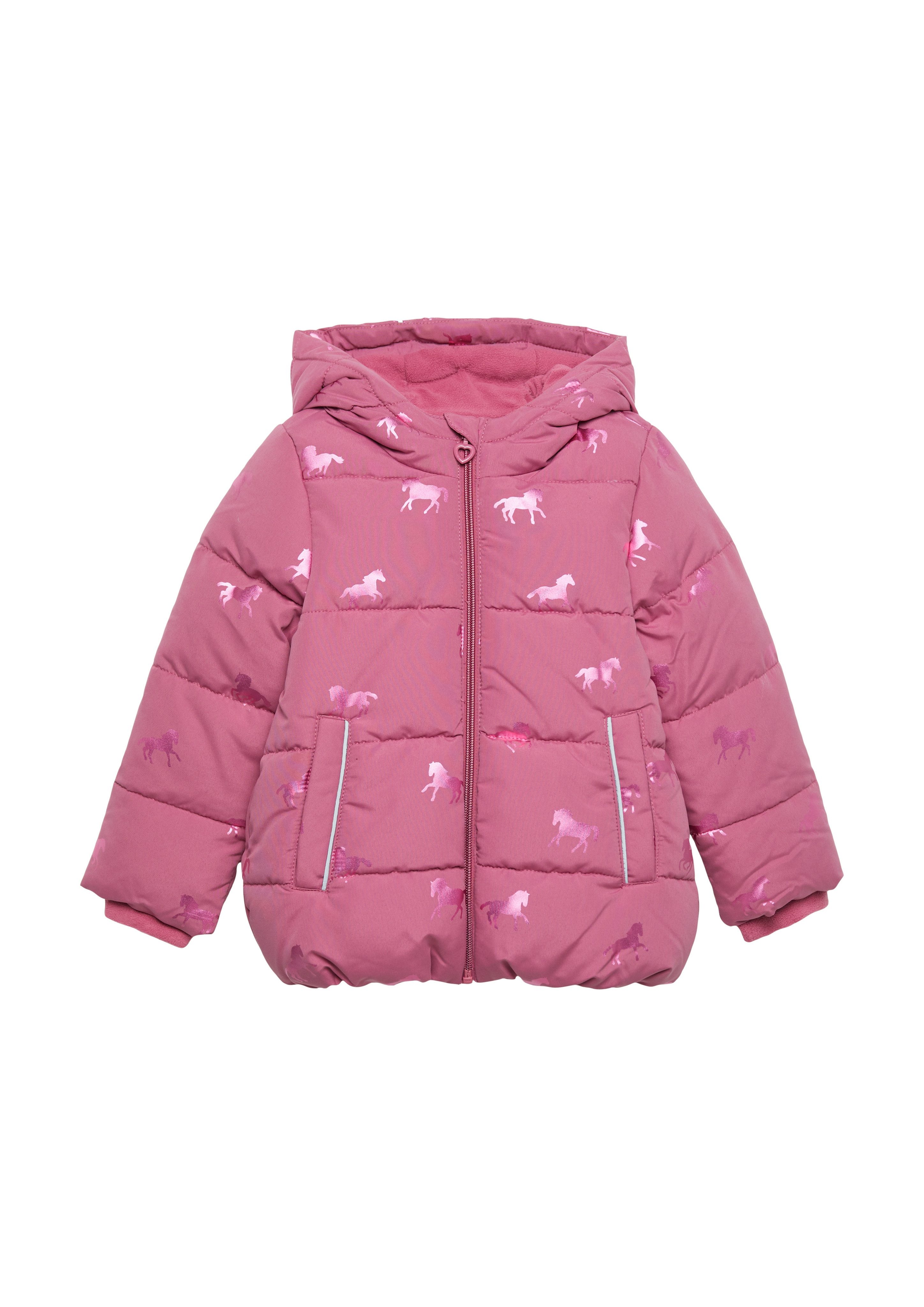 S.Oliver RED LABEL Loose fit gewatteerd jack met glanzende print en fleecevoering