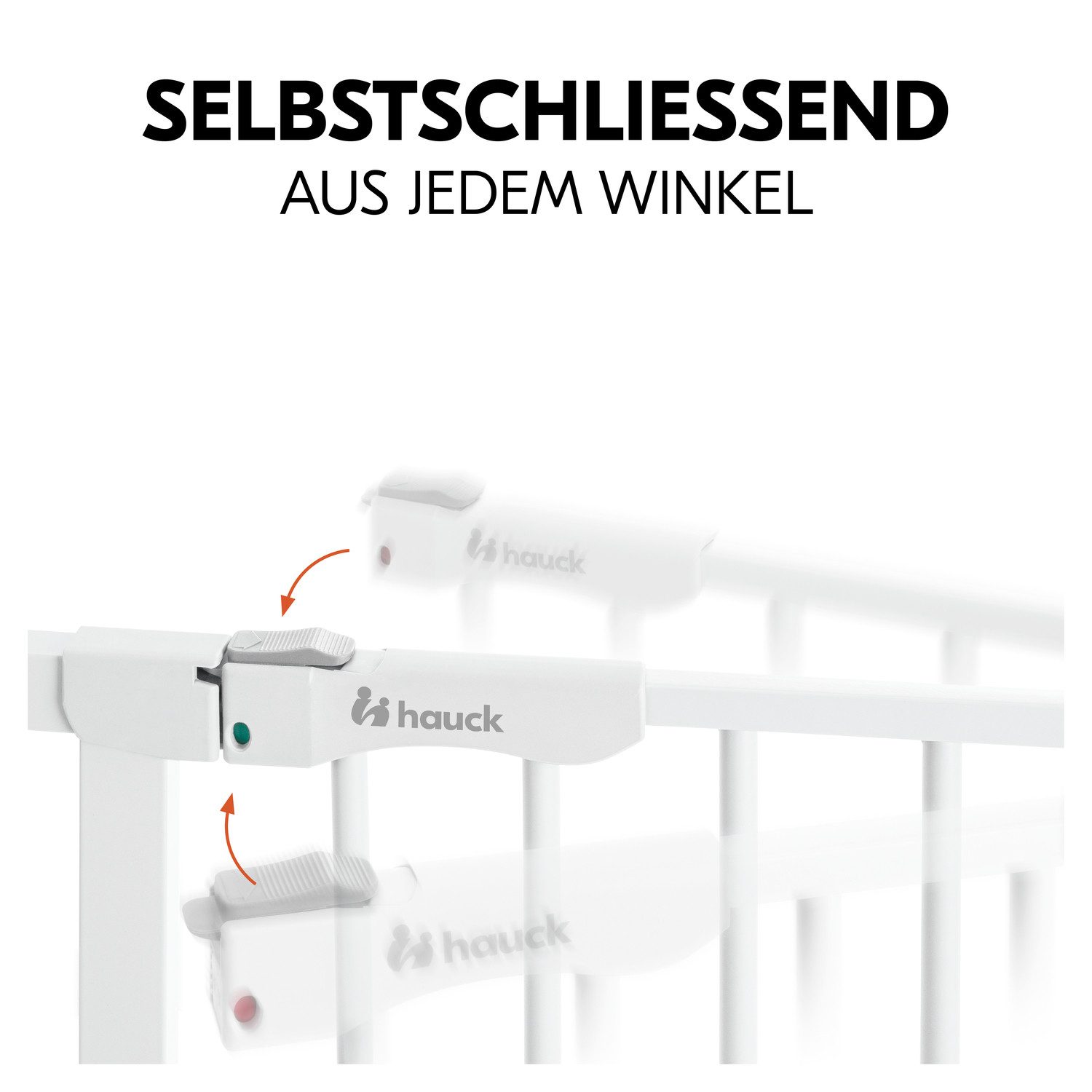 Hauck Traphek Clear Step Autoclose 2 set inclusief verlenging 9 cm, wit