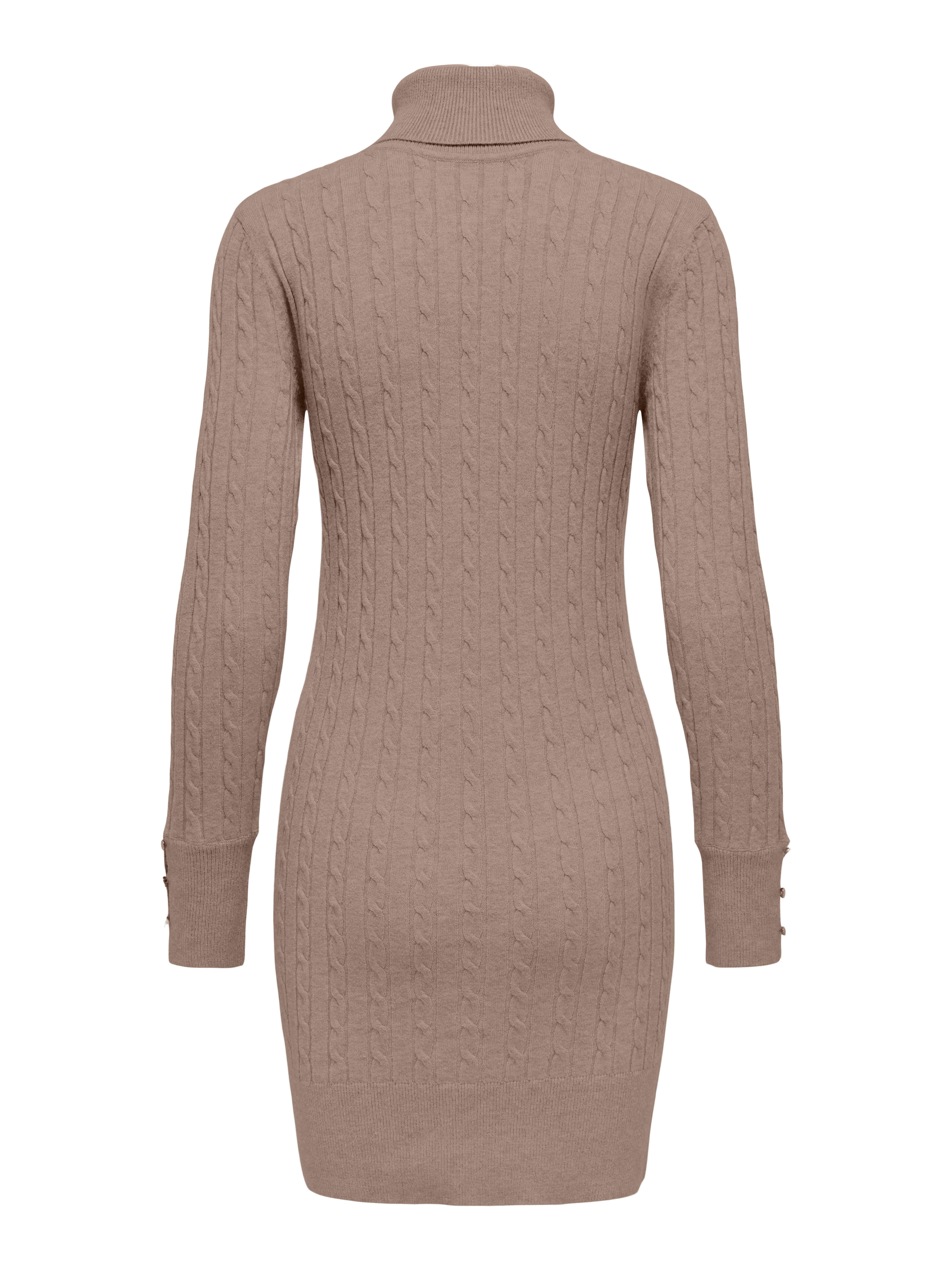 Only Gebreide jurk ONLLOUIS LS ROLLNECK CABLE DRESS AT KNT