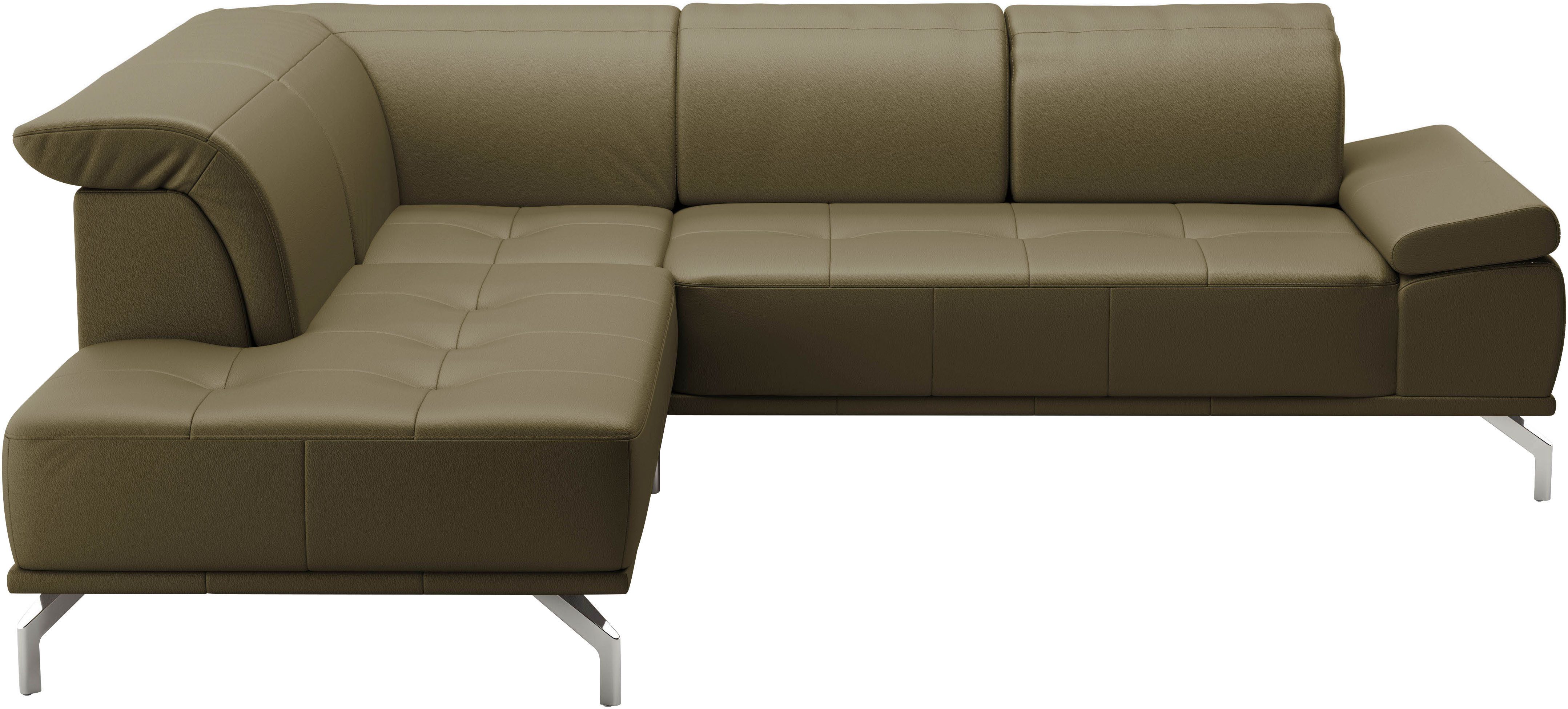 Places of Style Hoekbank Caluna Incl. zitdiepteverstelling, optioneel met hoofd- en armleuningverstelling