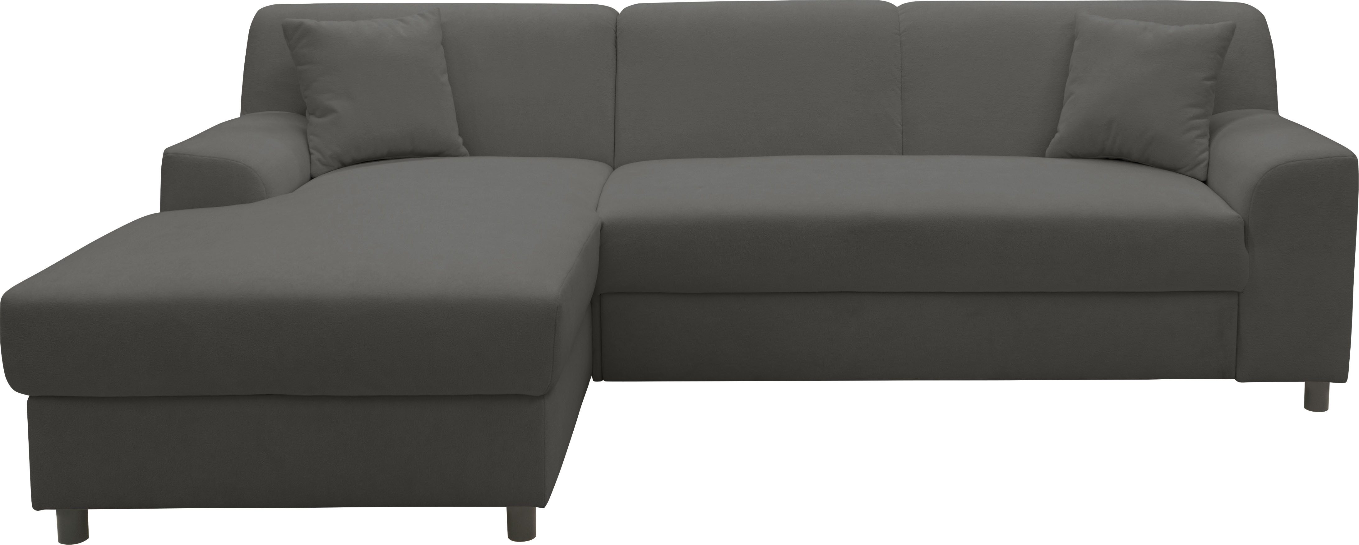 INOSIGN Hoekbank Turah 2, L-vorm, in Cord en waterafstotende microvezel, Vering B/D/H: 241/146/79 cm, incl. sierkussen, optioneel met bedfunctie