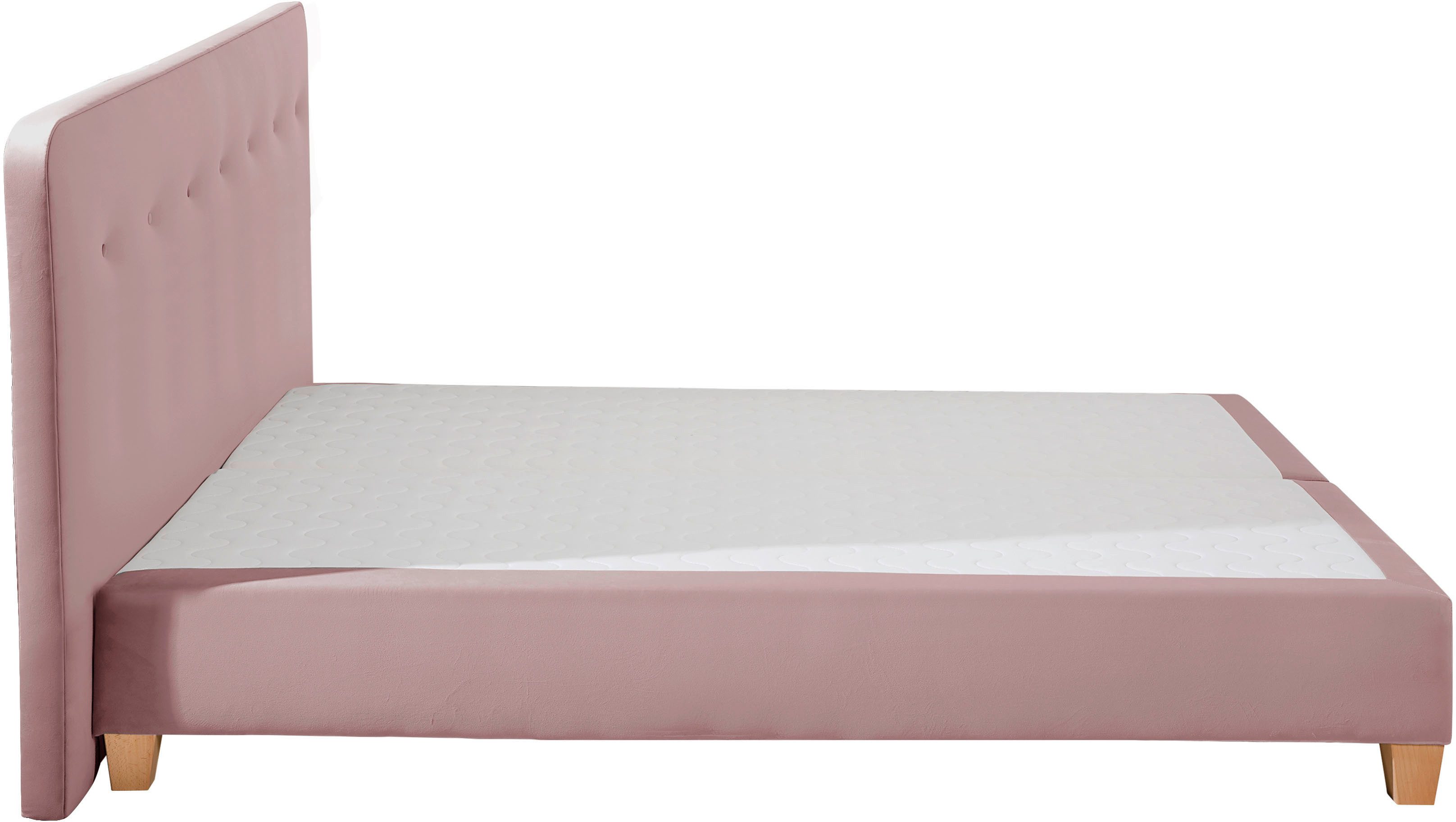 Home affaire Boxspring Fargo inclusief topper, in 3 soorten matrassen, in fluweel of structuurstof