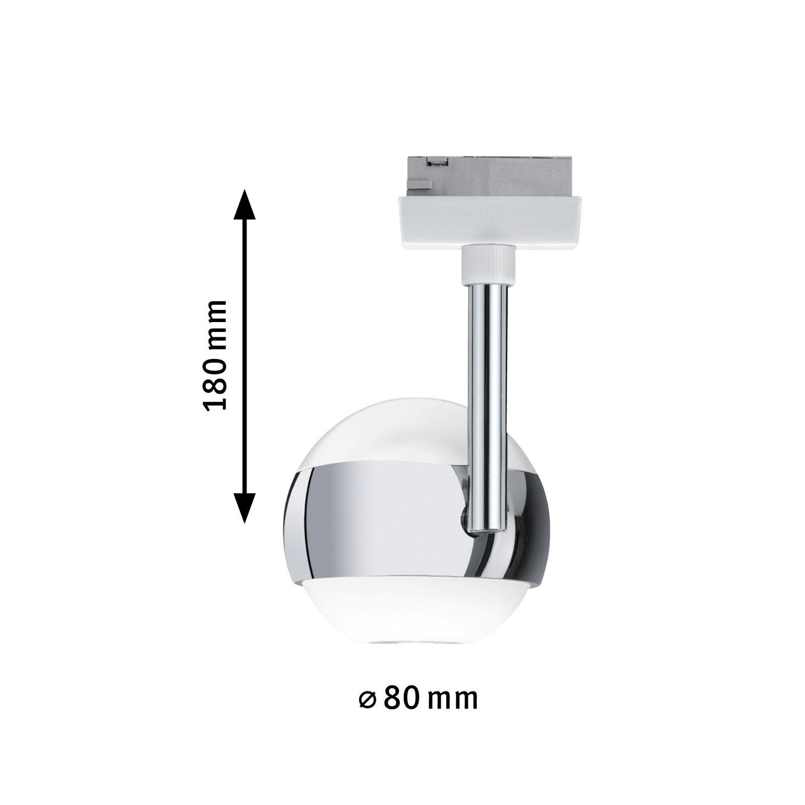 Paulmann Railsysteem-lampen URail rails spot Capsule II 439lm 6,3W 2700K 230V mat chroom, 6W (1-delig)