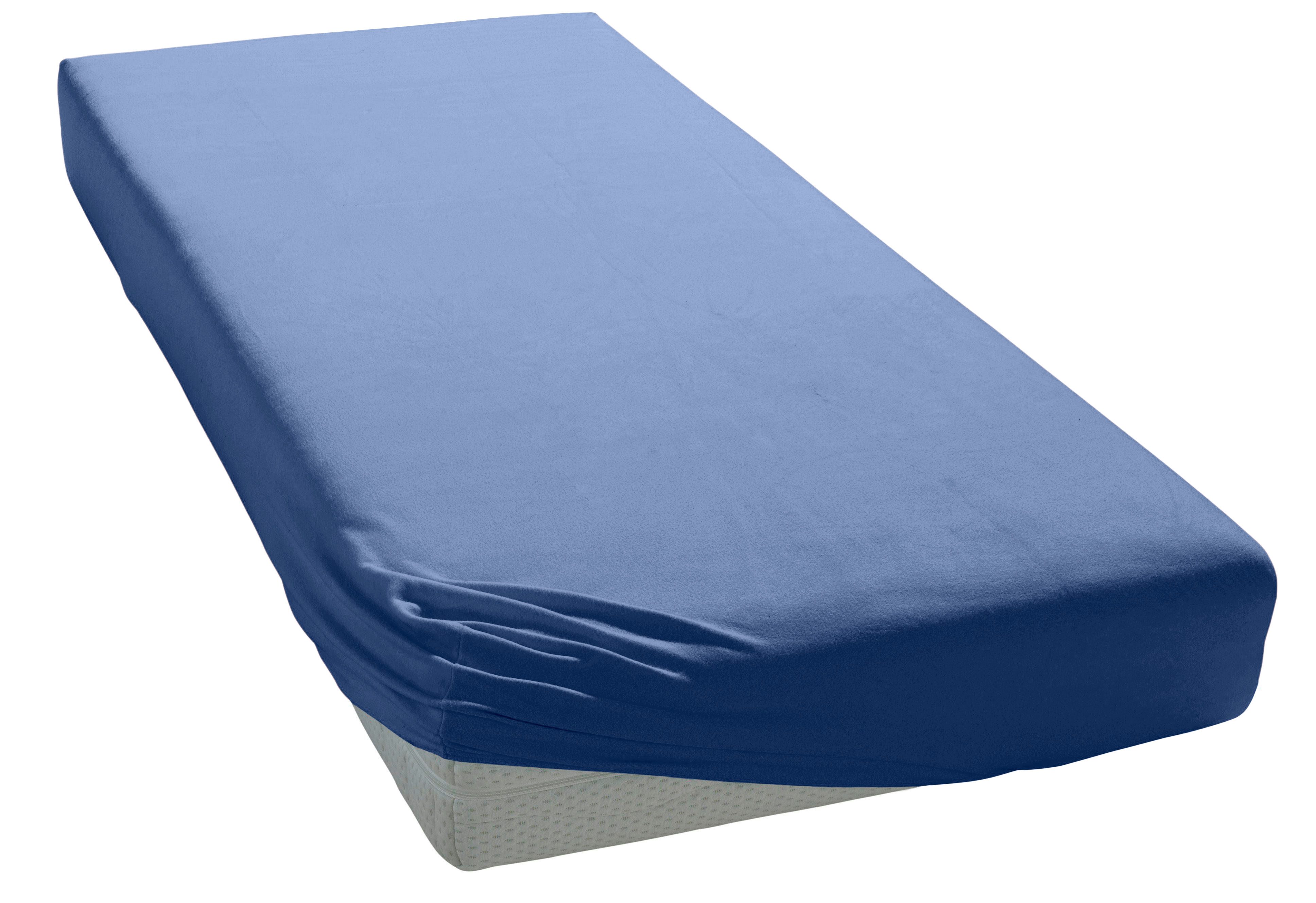 my home Hoeslaken Blackberry Katoen, matrassen tot 28 cm hoogte, laken, hoeslaken, laken hoeslakens maat 160 cm x 200 cm blauw