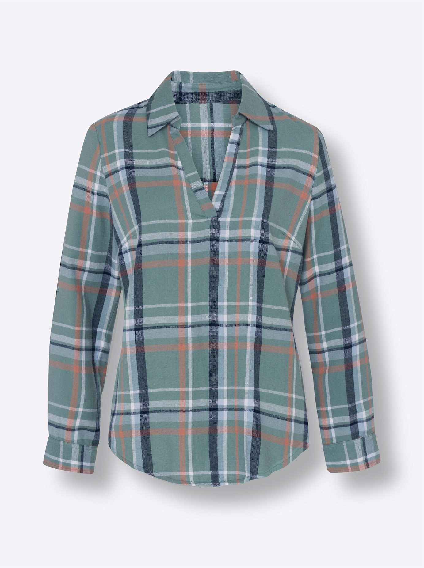 Classic Basics Geruite blouse
