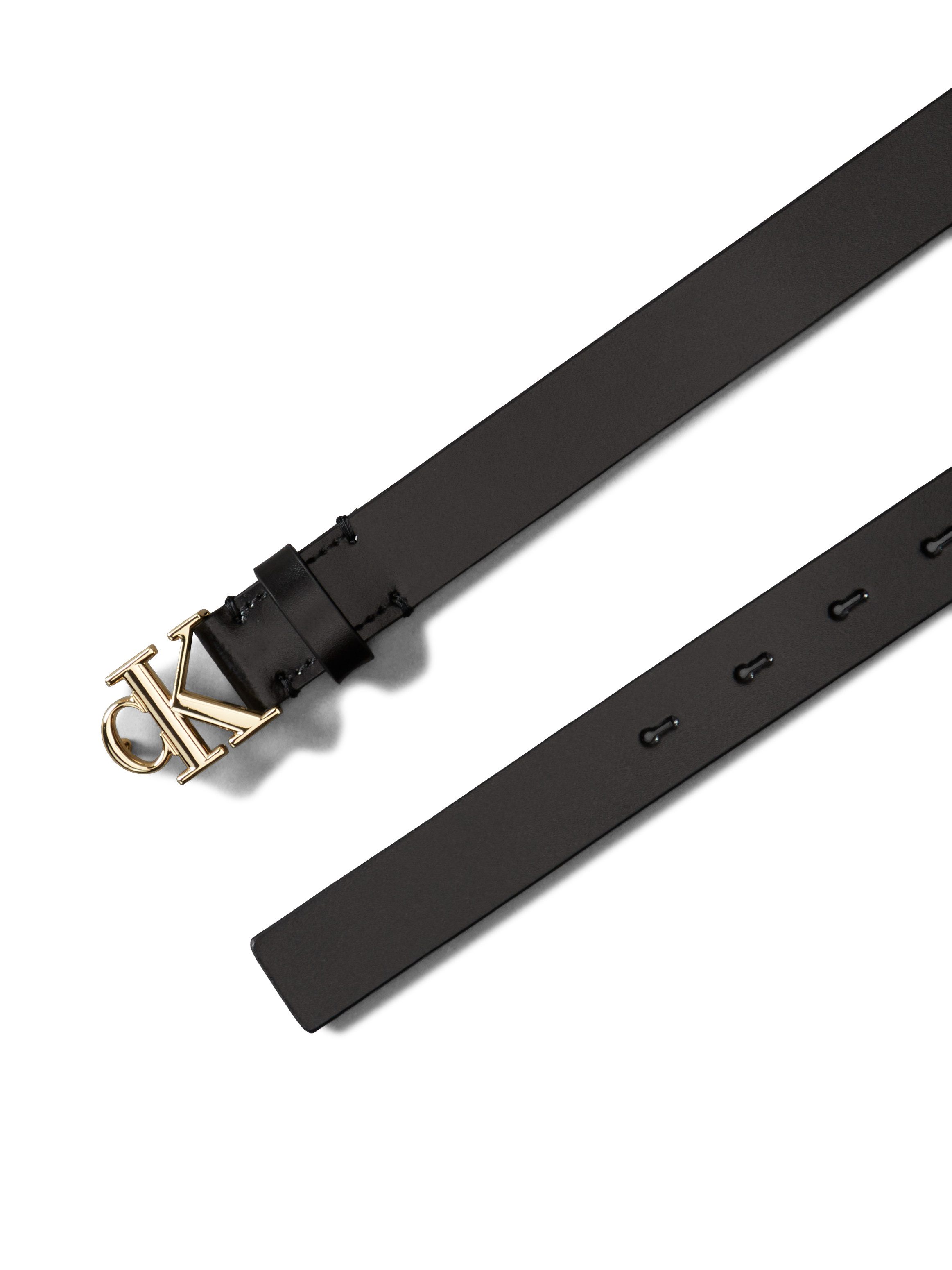 Calvin Klein Leren riem Monogram Plaque Buckle 30MM