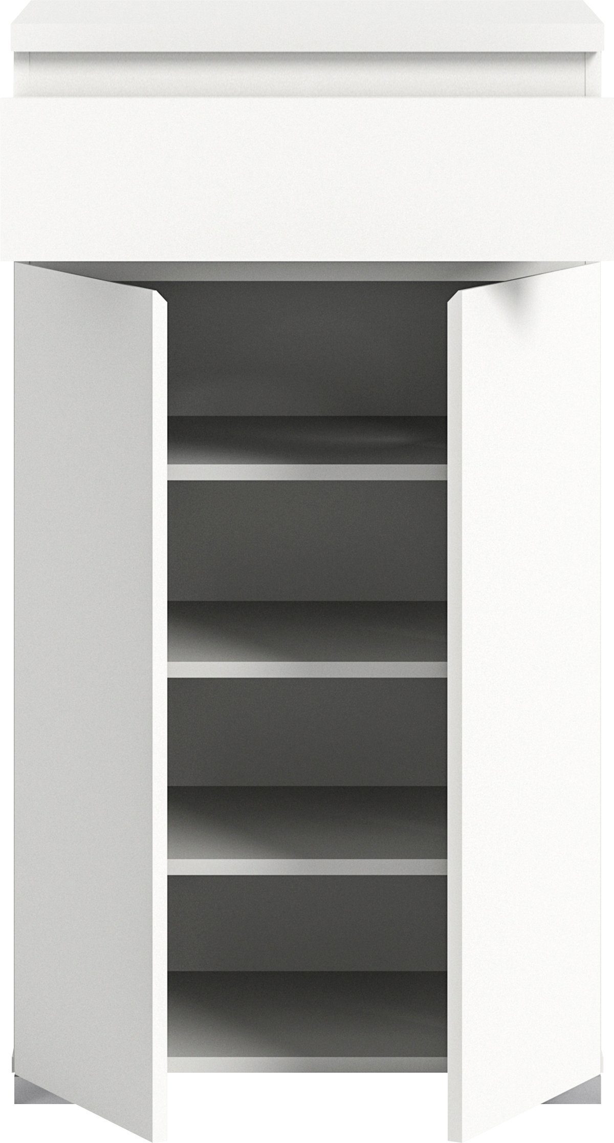 INOSIGN Schoenenkast Skoskap, Diepte 40 cm, 2 Deuren, 1 Lade, 4 Vakken, 3 Planken Plaats voor ca. 12 paar schoenen, commode, schoenenkast, schoenenrek