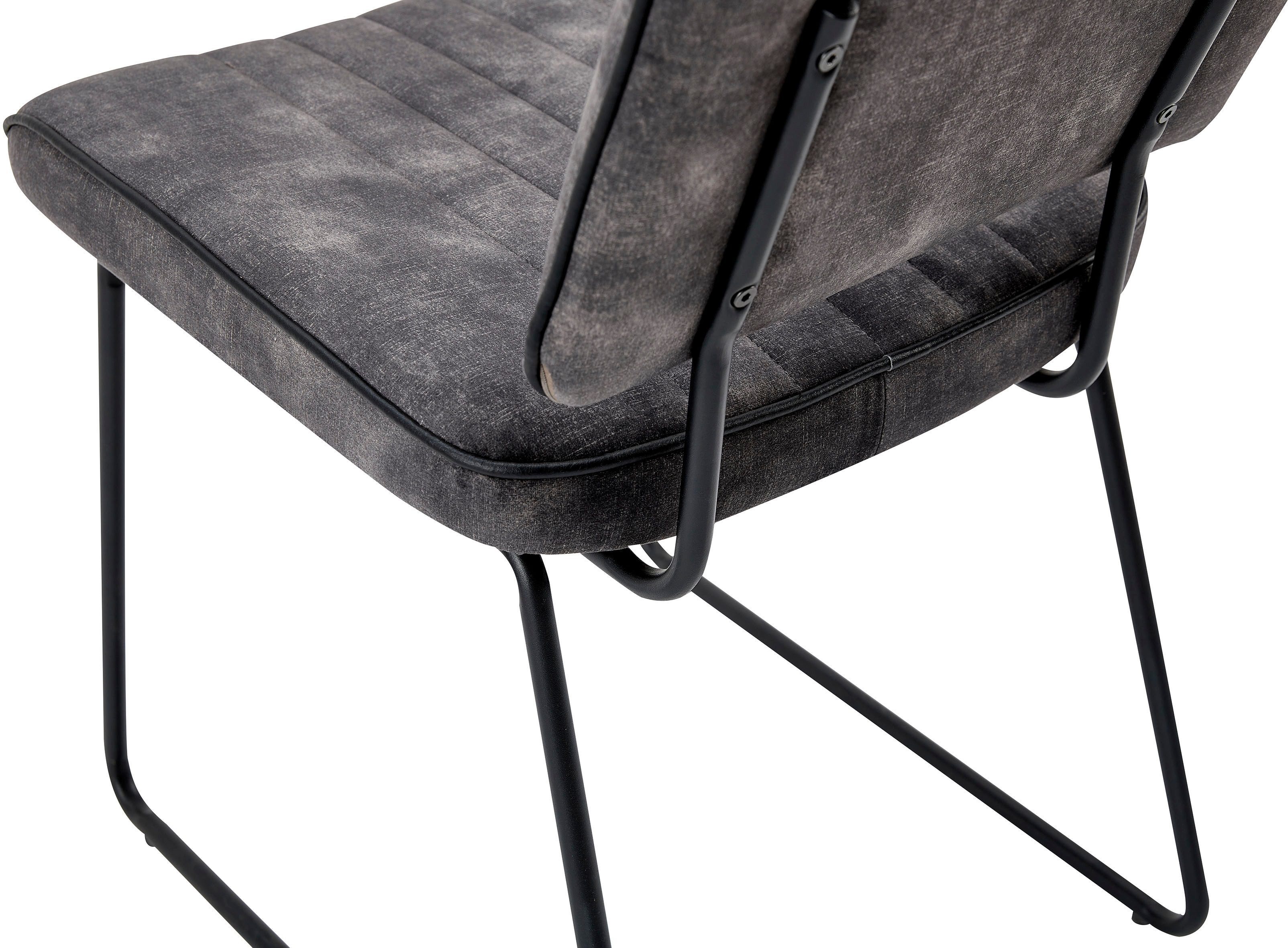 byLIVING Stoel met beugelpoten Liam 4-delige set moderne stoel in praktische 4-set met metalen frame (set, 4 stuks)