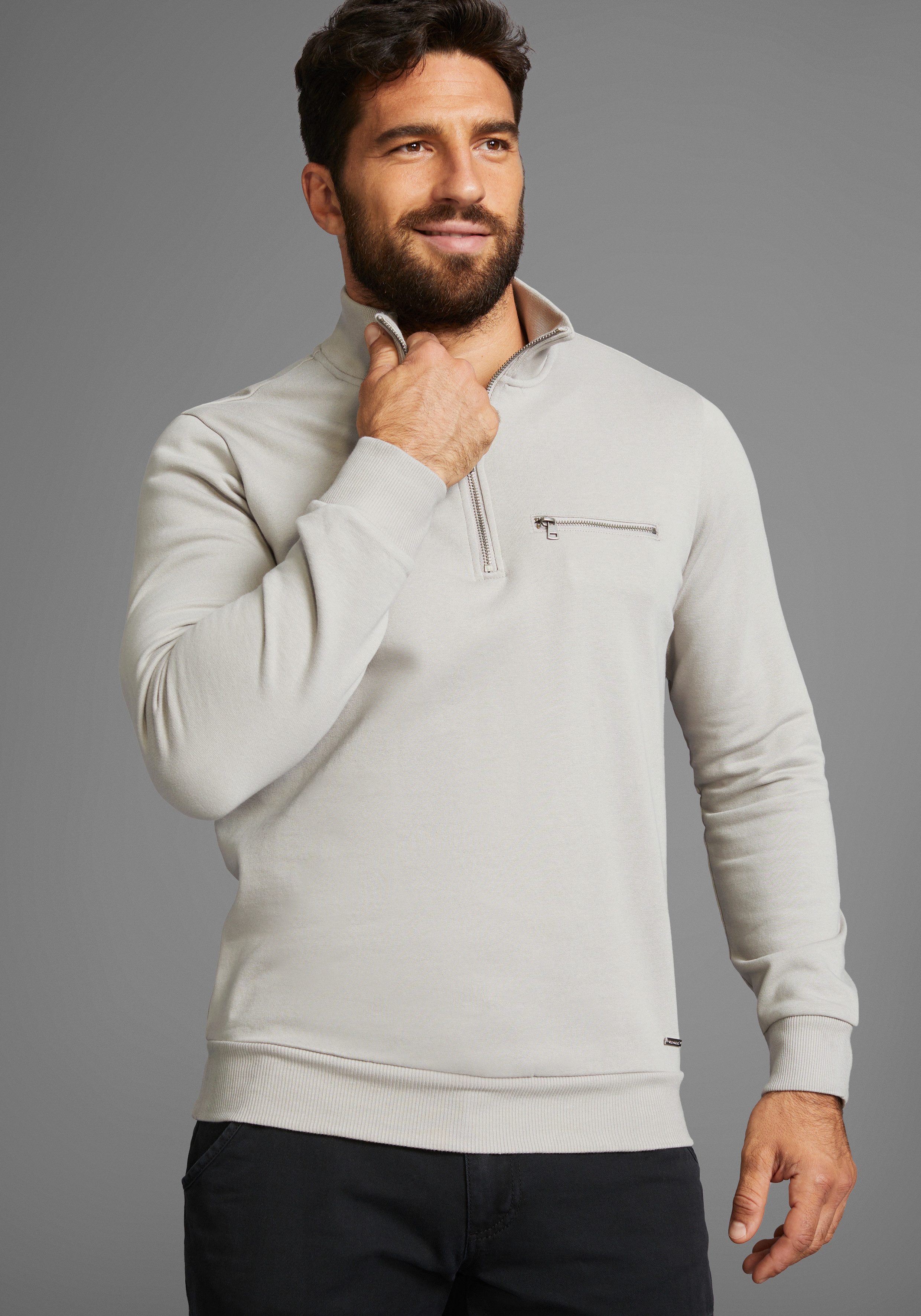 Bruno Banani Sweatshirt met schipperskraag