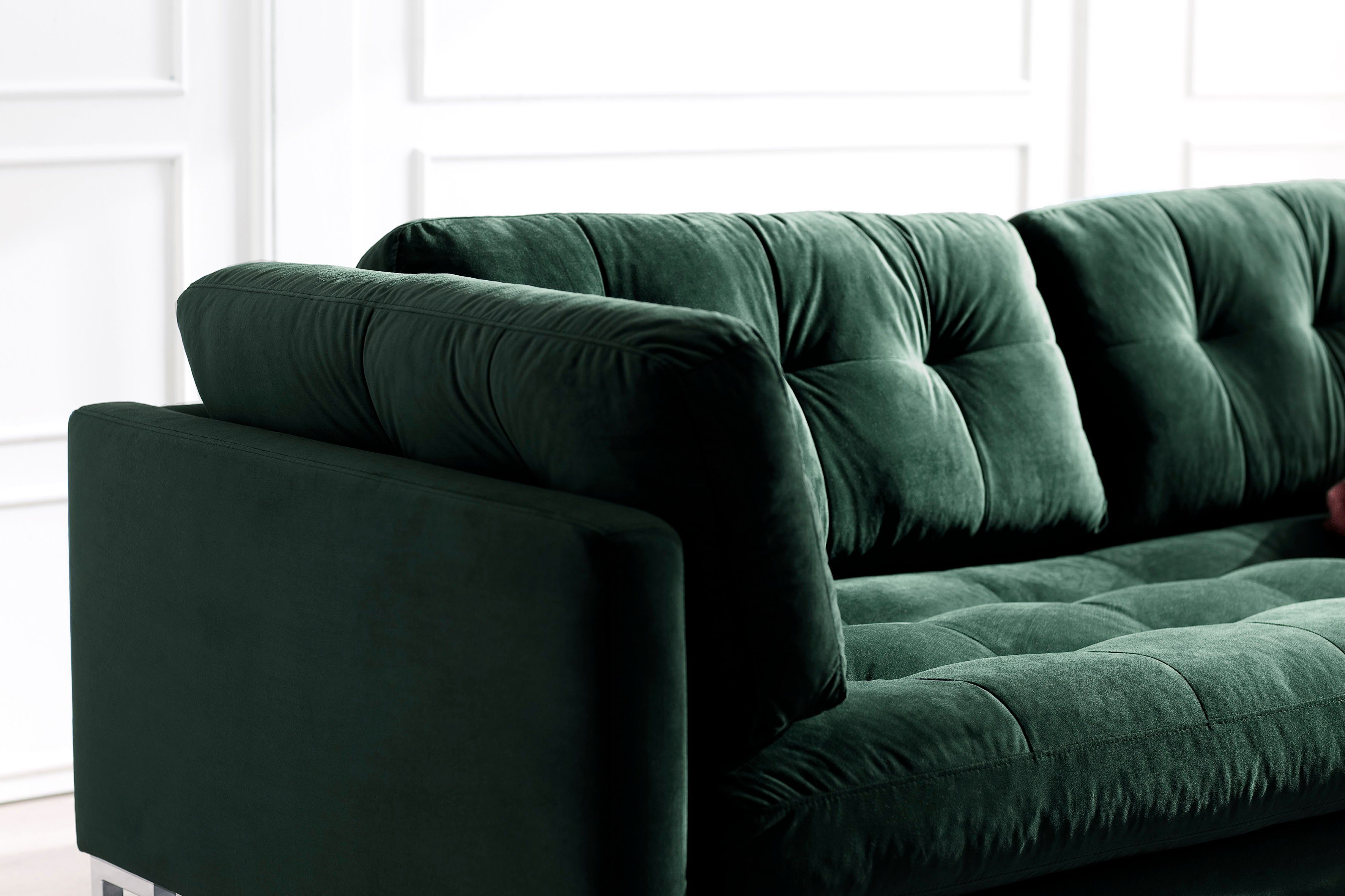 Trends by HG 3-zitsbank Landau in cordstof met metalen voet