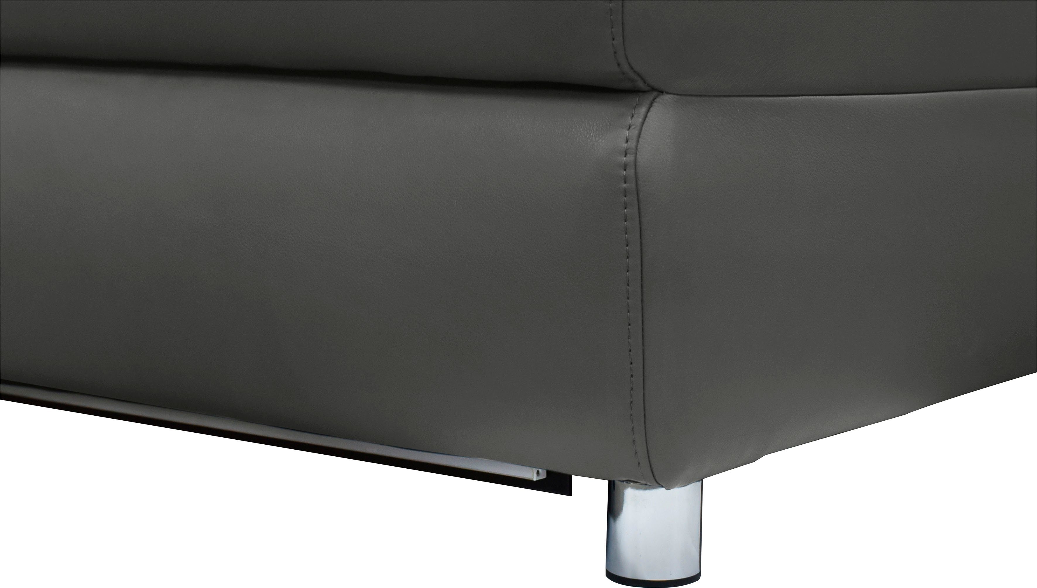 Places of Style 3-zitsbank Pareli 229 cm, handmatige en elektrische relaxfunctie in 2 zits USB, verstelbare hoofdsteun, LED-verlichting, in echt leer, kunstleer, geweven stof