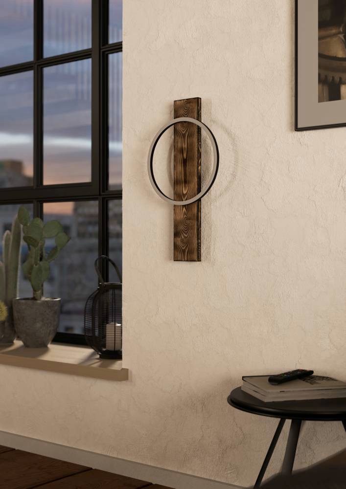 EGLO Wandlamp BOYAL Wandlamp, woonkamerlamp, lamp, ganglamp in zwart, bruin, wit (1 stuk)
