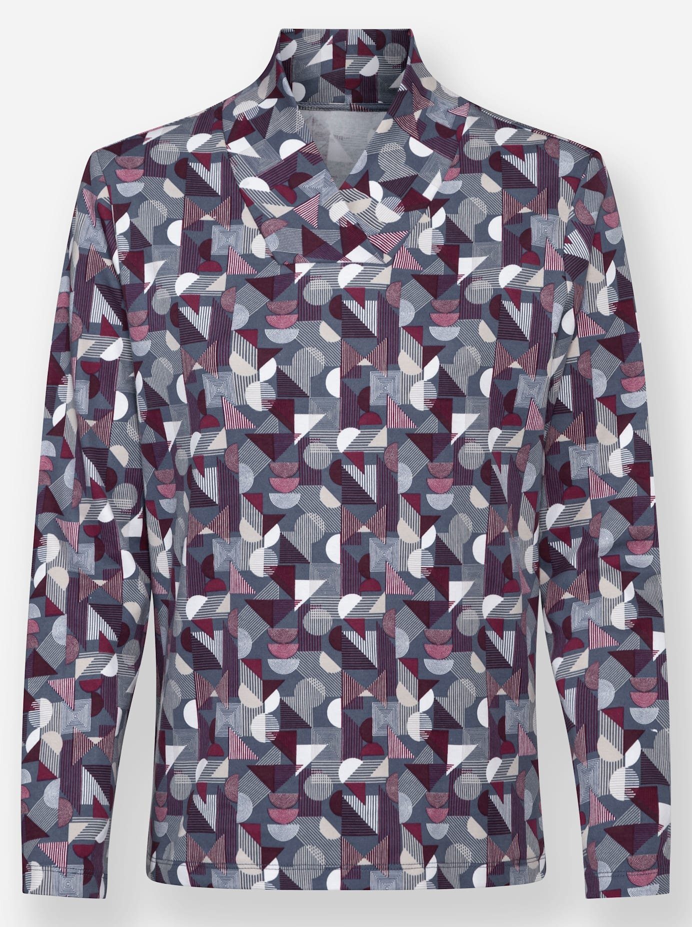 Classic Shirt met V-hals Shirt (1-delig)