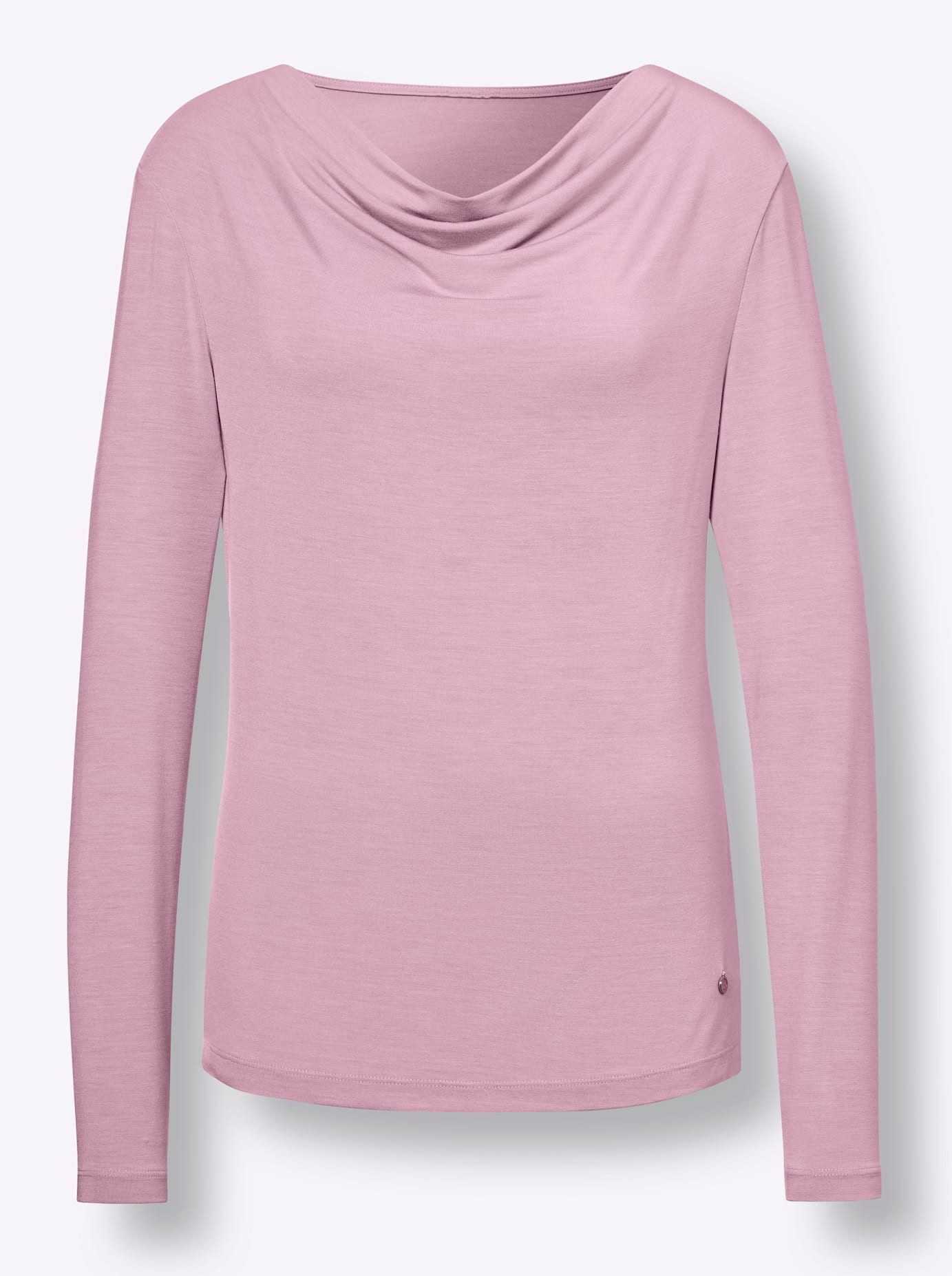 CREATION L PREMIUM Shirt met cascadehals Modal-shirt (1-delig)