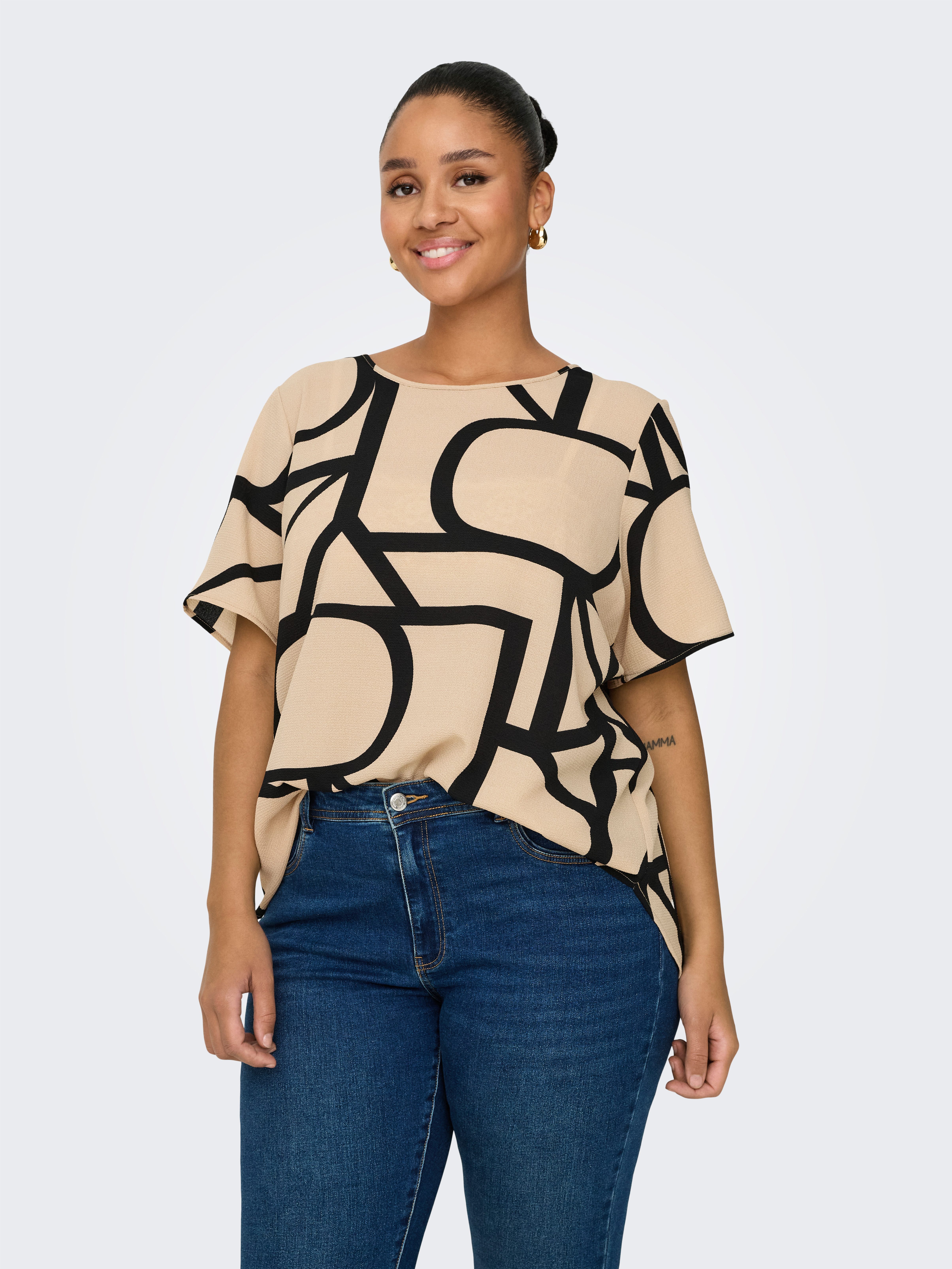 ONLY CARMAKOMA Shirtblouse CARVICA SS TOP WVN NOOS
