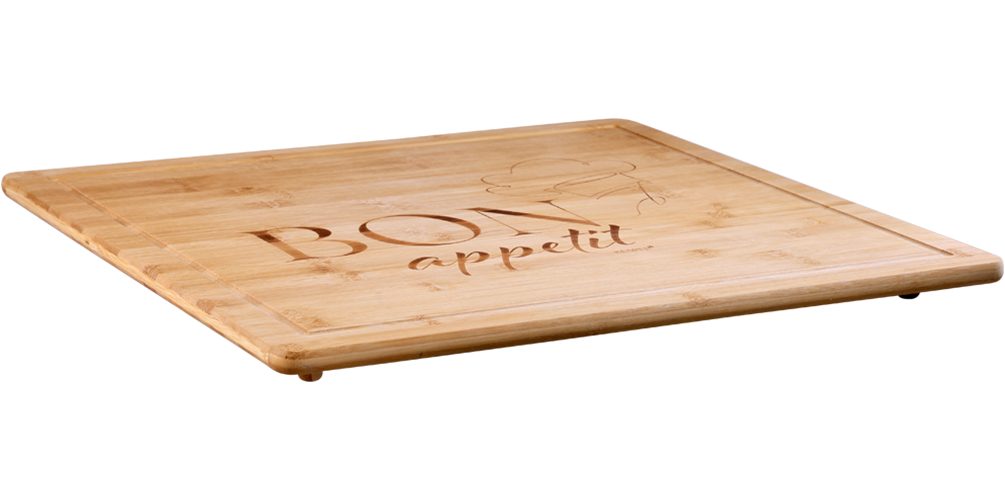 KESPER for kitchen & home Afdekplaat fornuis Fornuisbedekking, Bon appetit, bamboe (1-delig)