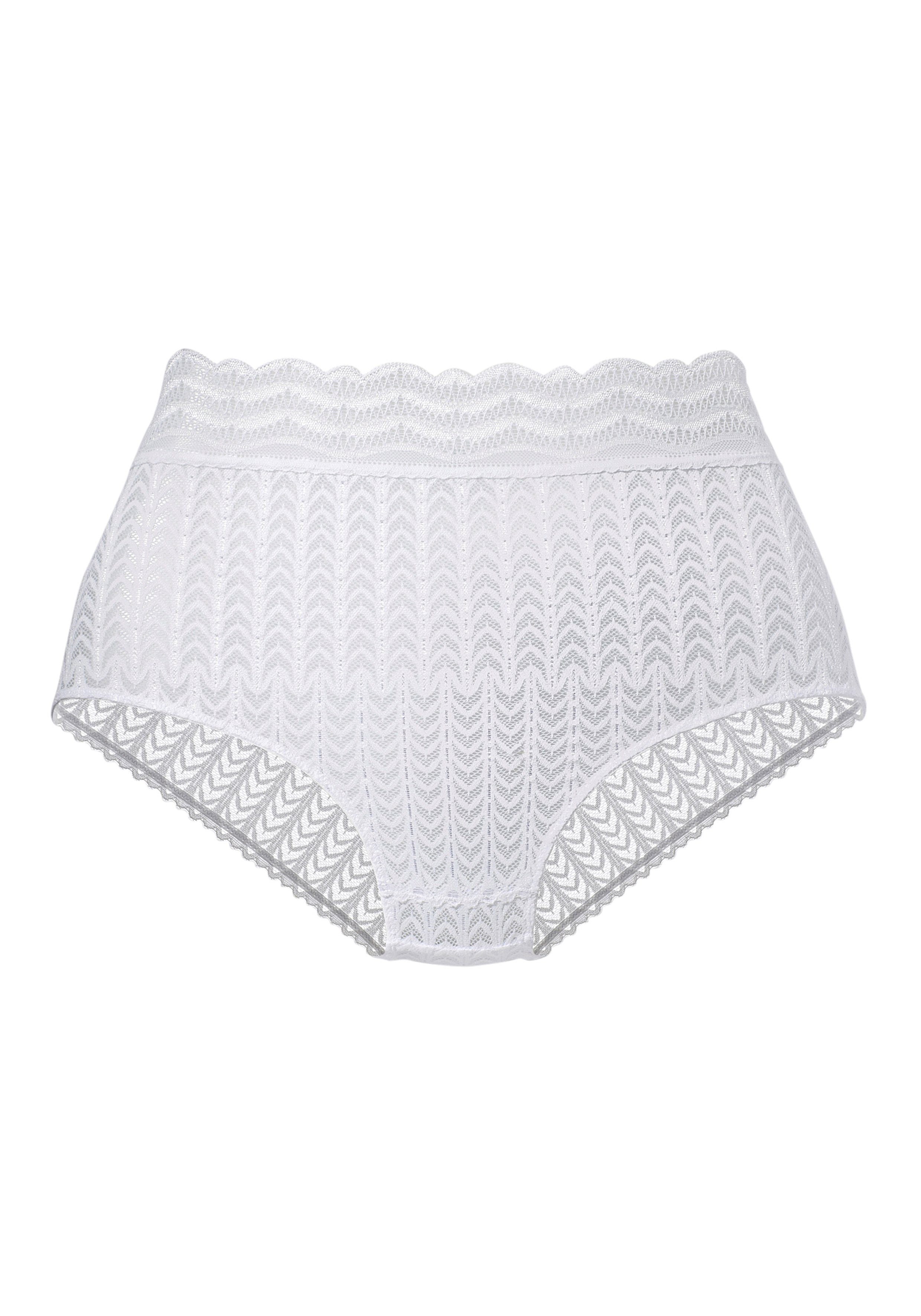 s.Oliver RED LABEL Beachwear High-waist-slip van grafische kan in transparante look