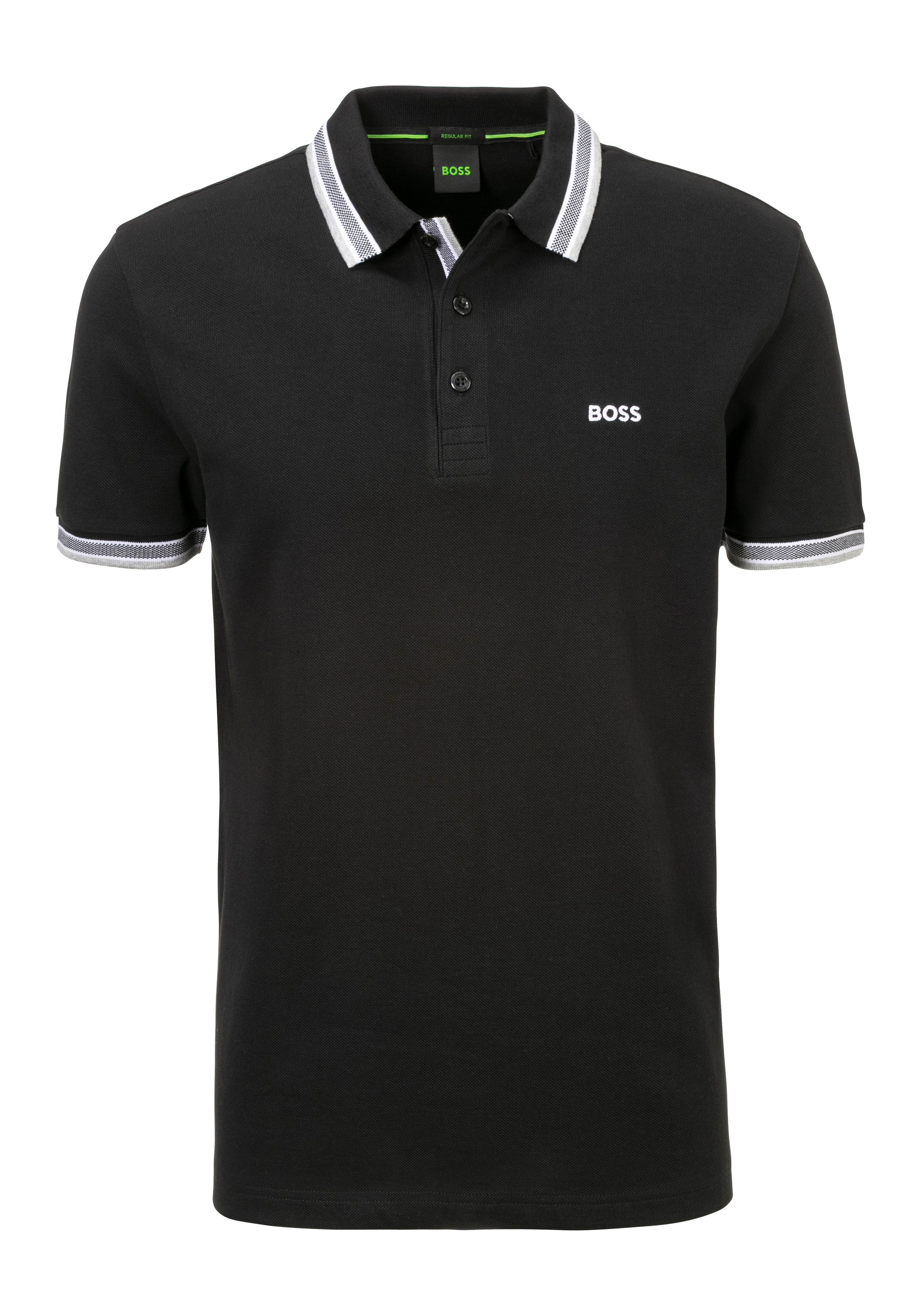BOSS GREEN Poloshirt PADDY met contrasterende strepen aan de kraag