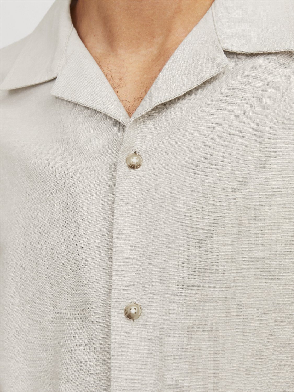 Jack & Jones Overhemd met korte mouwen JJESUMMER RESORT LINEN BLEND SHIRT SS SN