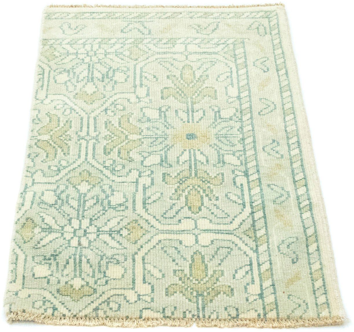 morgenland Wollen kleed Design-vloerkleed met de hand geknoopt beige handgeknoopt