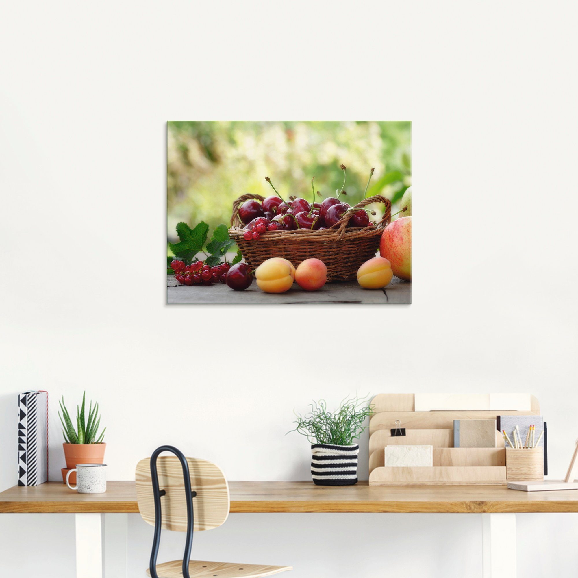 Artland Print op glas Vers fruit cups in verschillende maten