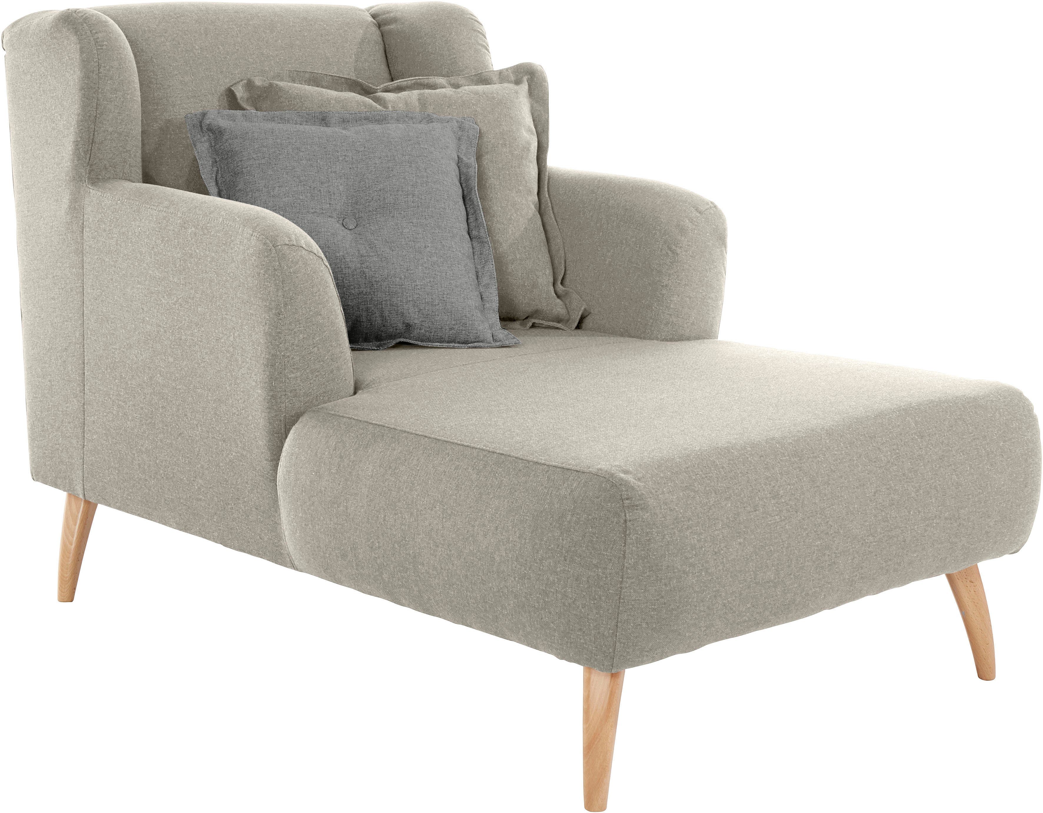 Home affaire Loveseat Baggio met houten voetjes
