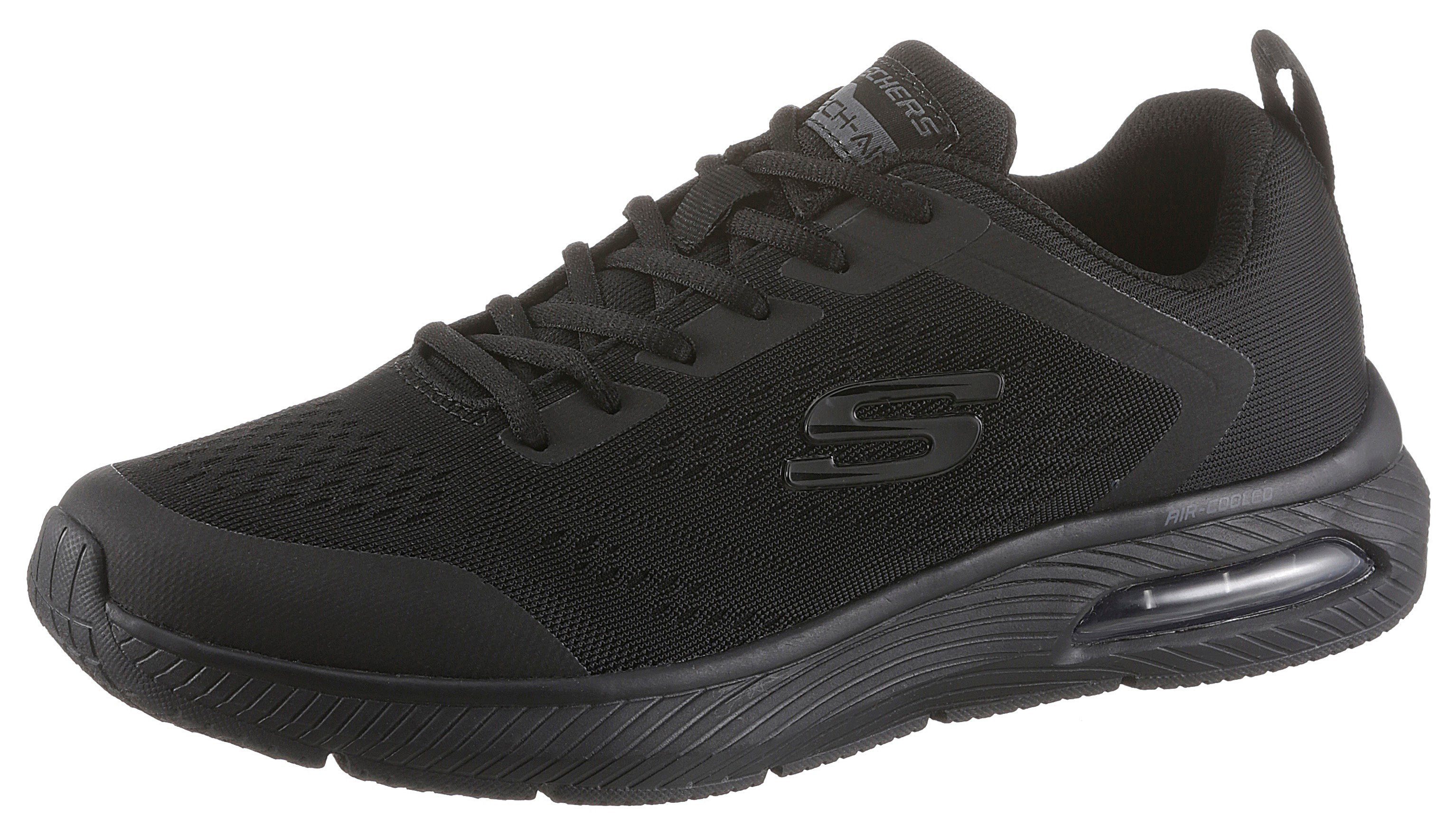 Skechers Sneakers Dyna Air met air-cooled memory foam, vrijetijdsschoen, lage schoen, veterschoen heren veterschoenen maat 40 EU zwart