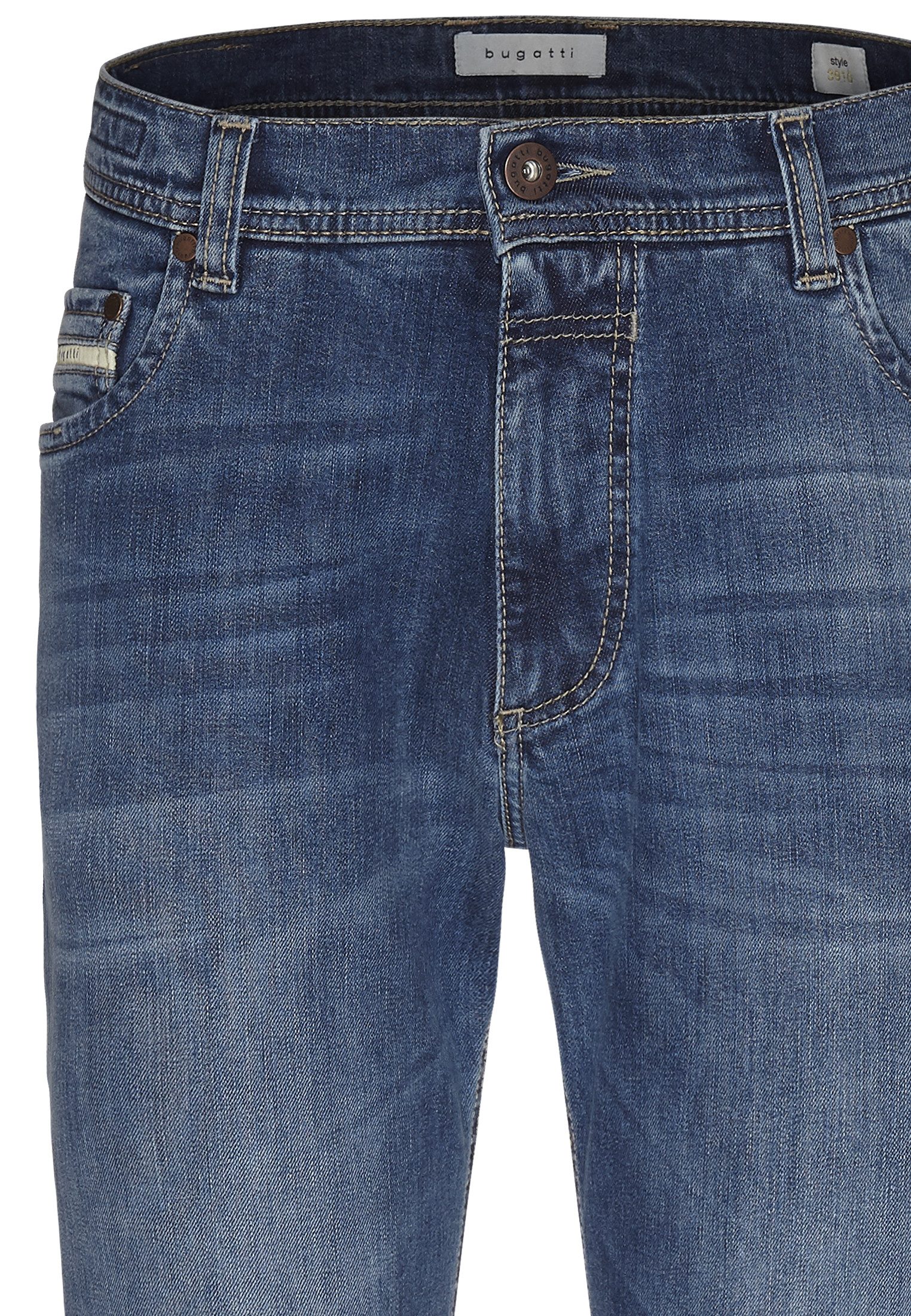 Bugatti 5-pocket jeans met een lichte used-look