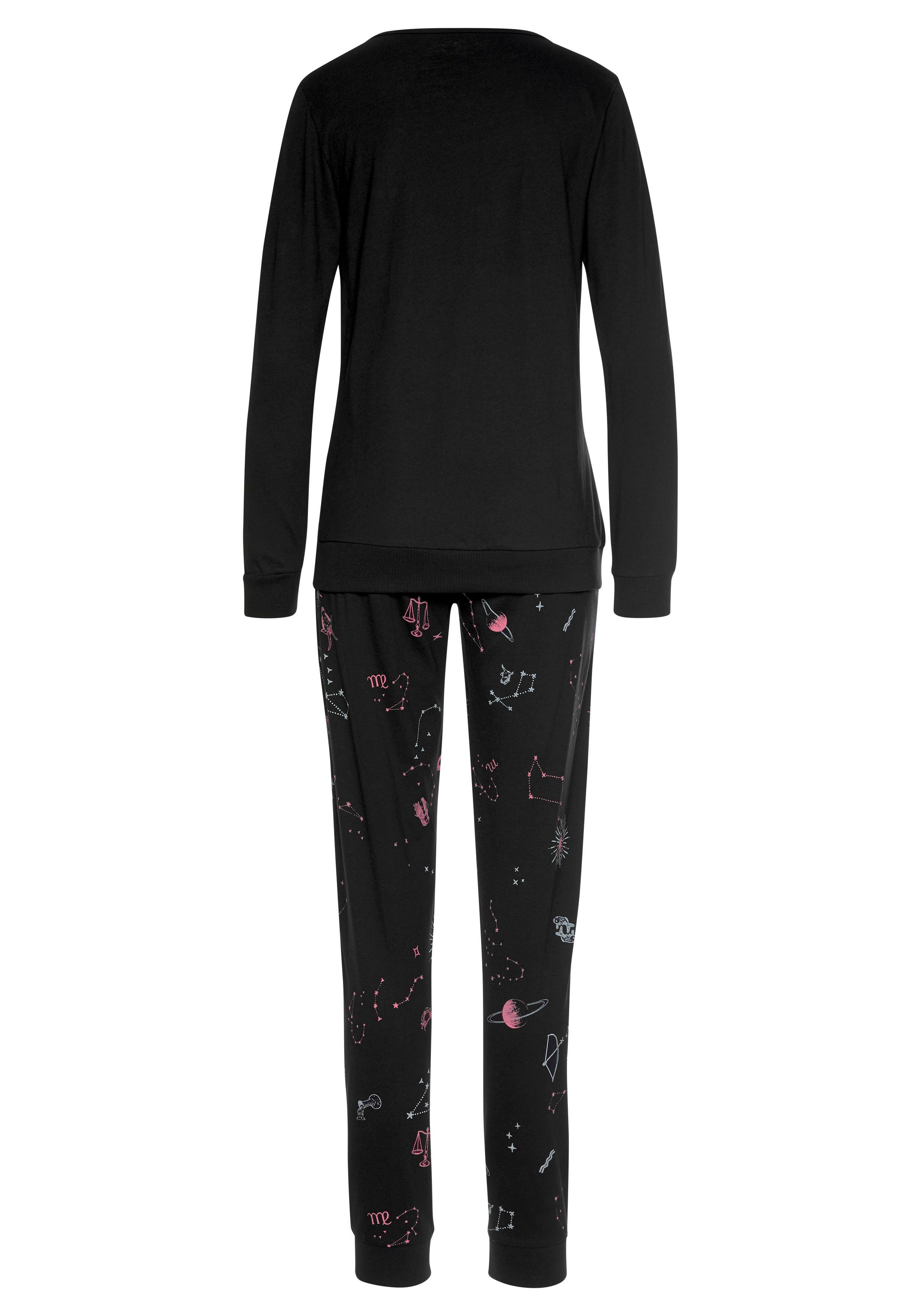 Vivance Dreams Pyjama met galaxy-print (2-delig, 1 stuk)