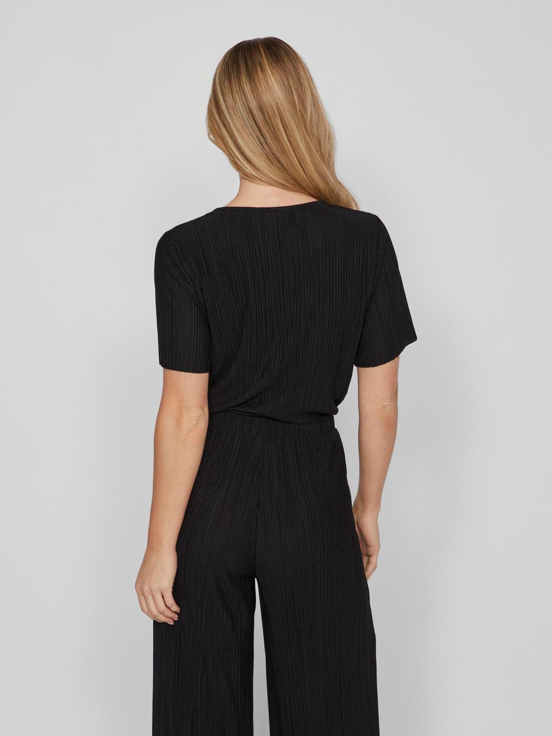 Vila Shirt met korte mouwen VIPLISA O-NECK S/S TOP - NOOS