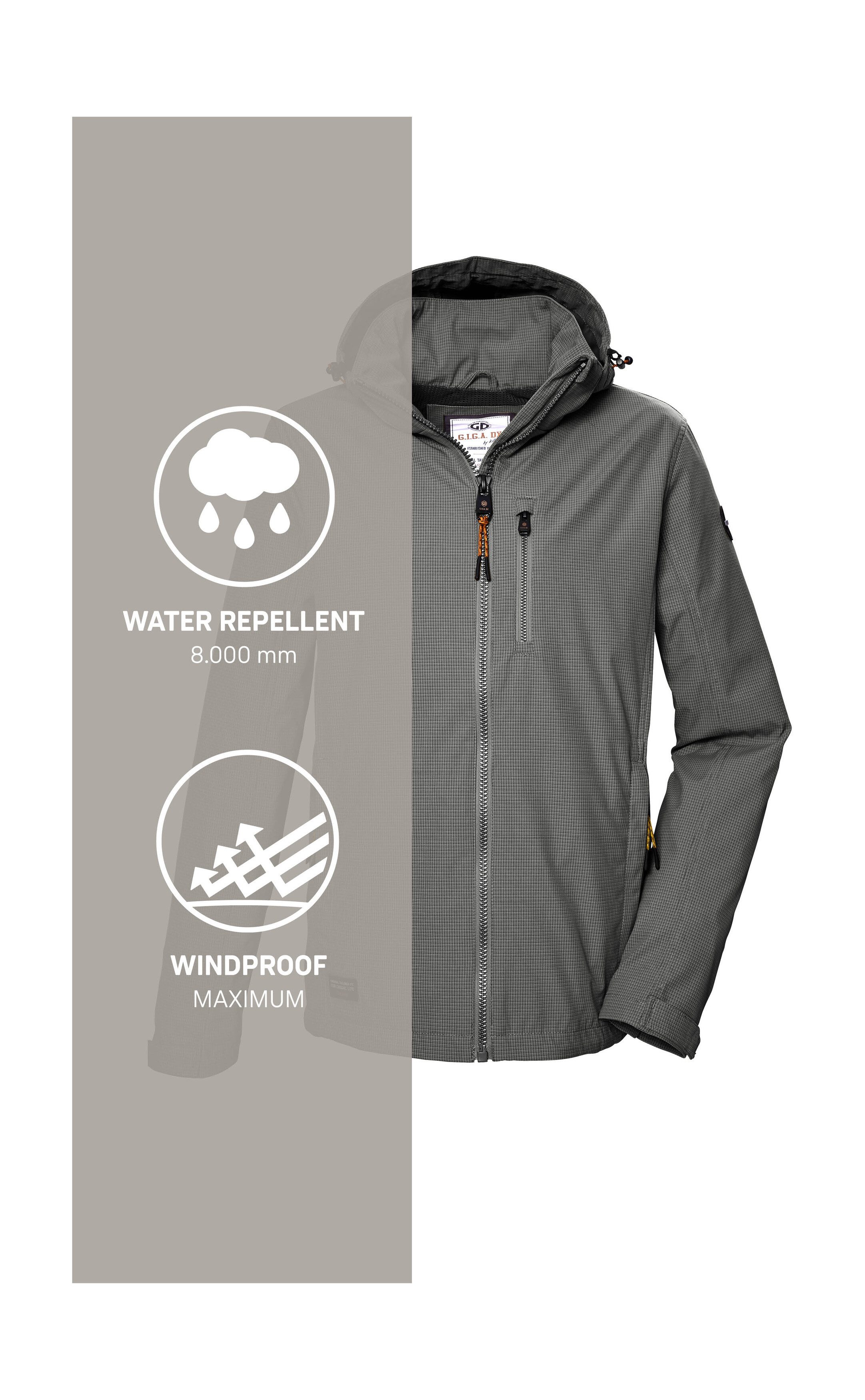 G.I.G.A. DX by killtec Softshell-jack GS 82 MN SFTSHLL JCKT Waterafstotende, winddichte herenjack met afneembare capuchon