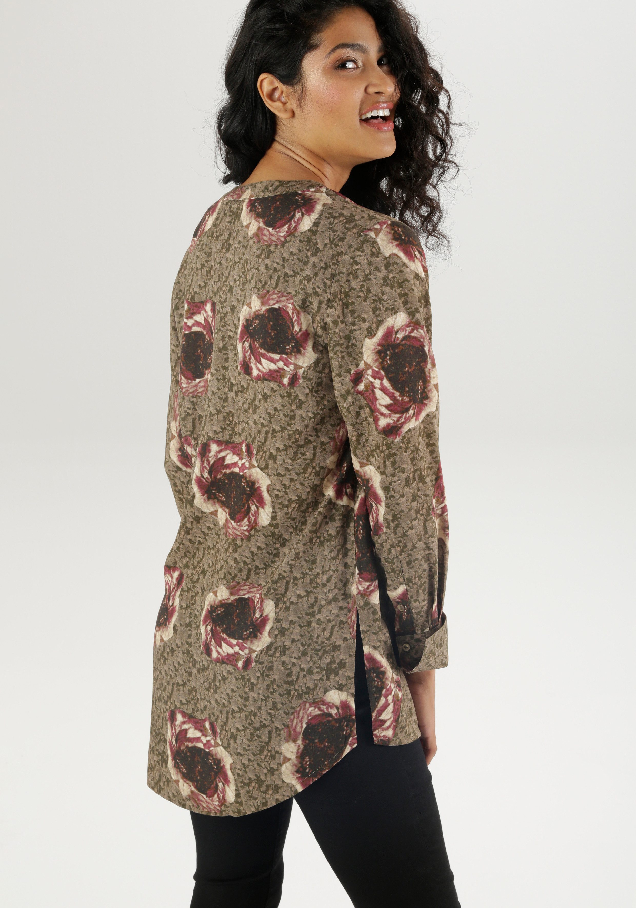Aniston SELECTED Lange blouse met asymmetrische snit: achter langer dan voor