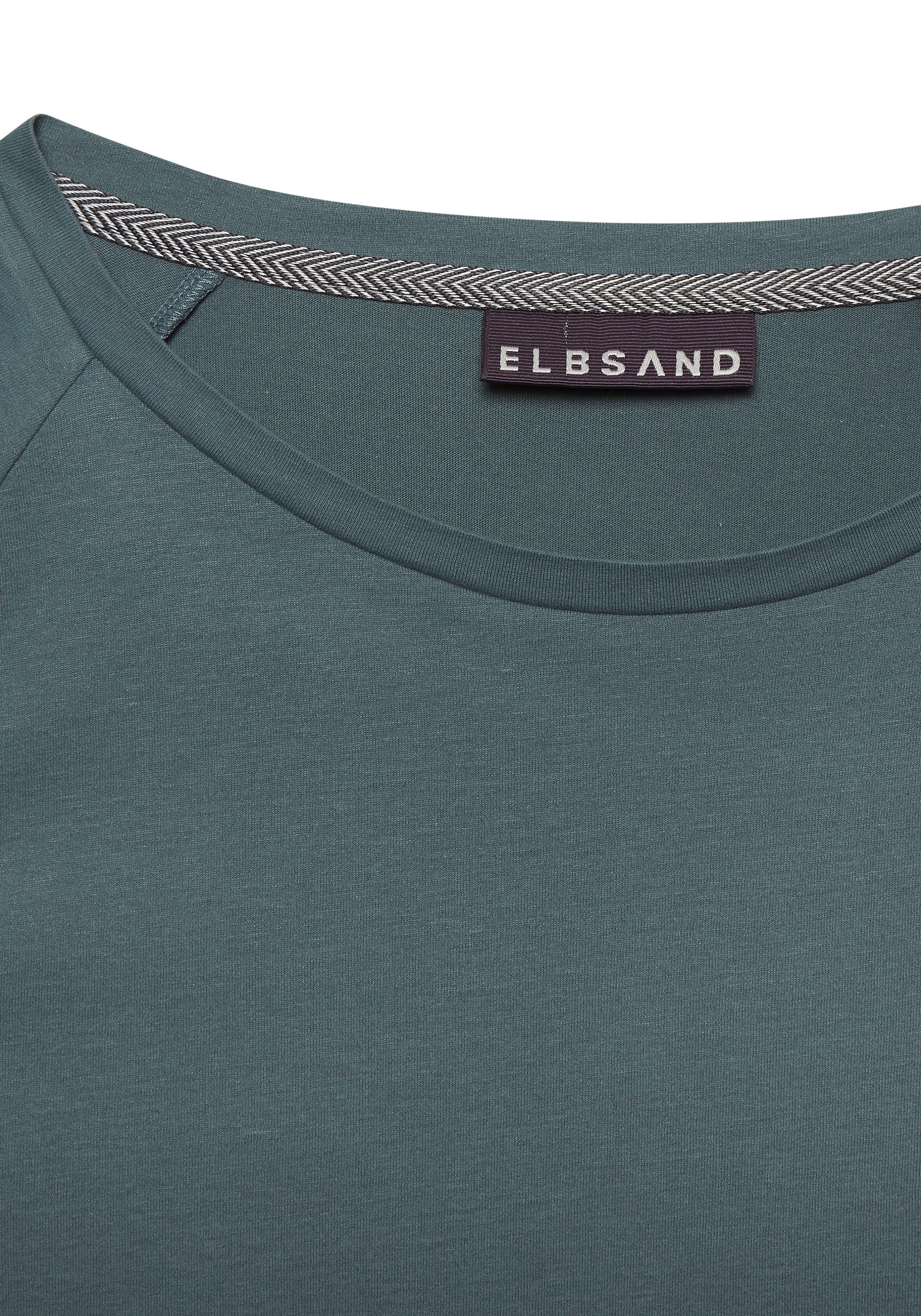 Elbsand Longsleeve TINNA met logoprint op de rug, shirt met lange mouwen van een katoenmix, sportief-casual
