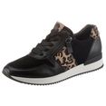 gabor sneakers met sleehak in luipaard-look zwart