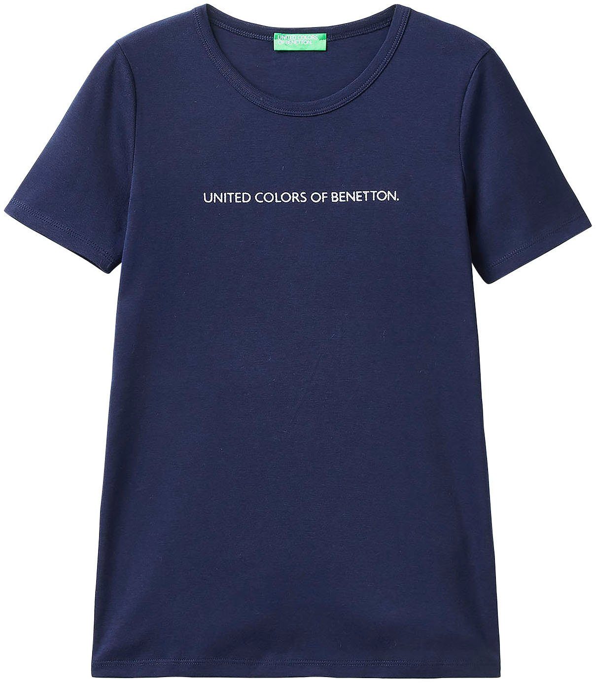 United Colors of Benetton T-shirt met glinsterende print (1-delig)